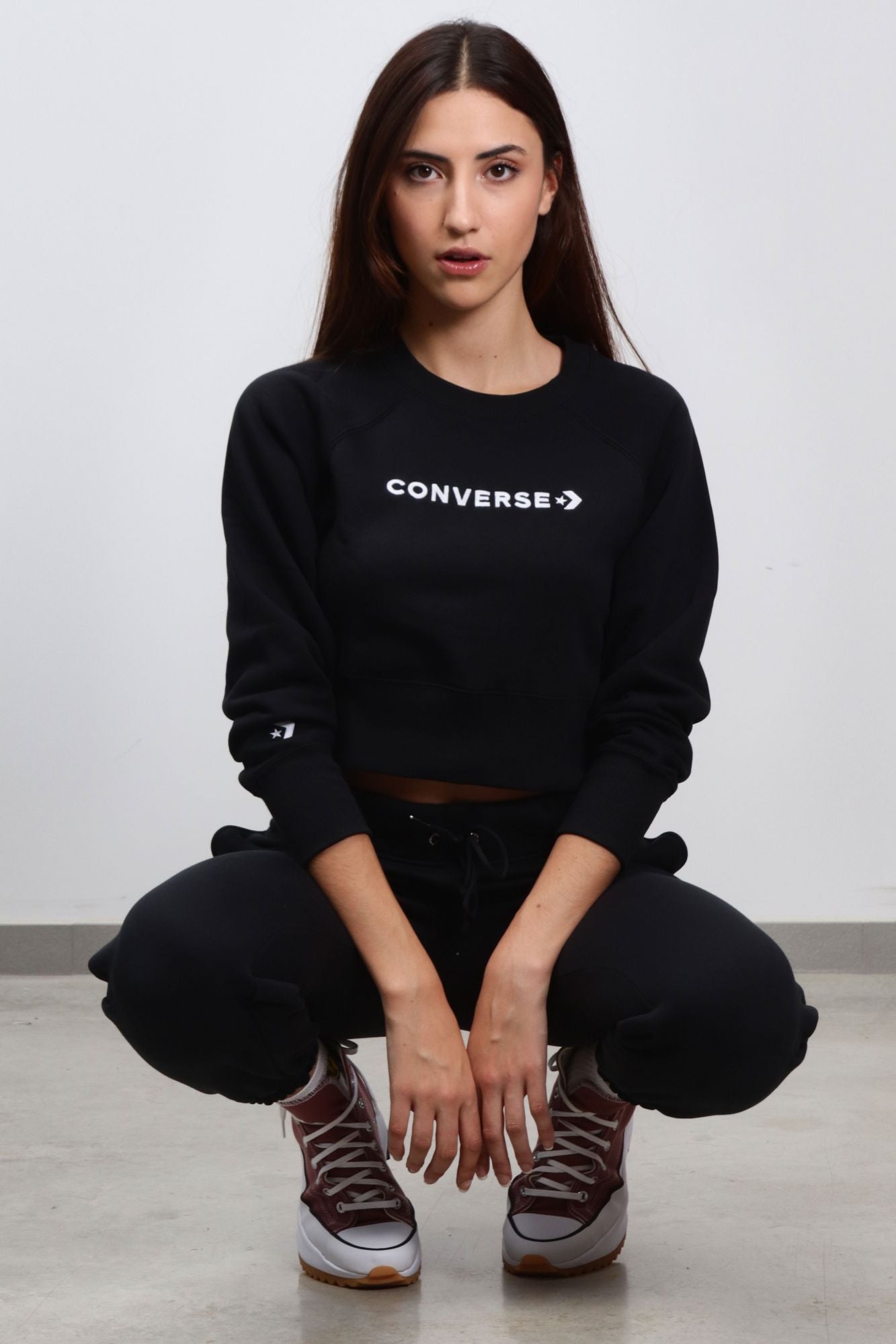 CONVERSE STRIP WORDMARK CREW en color NEGRO (4)