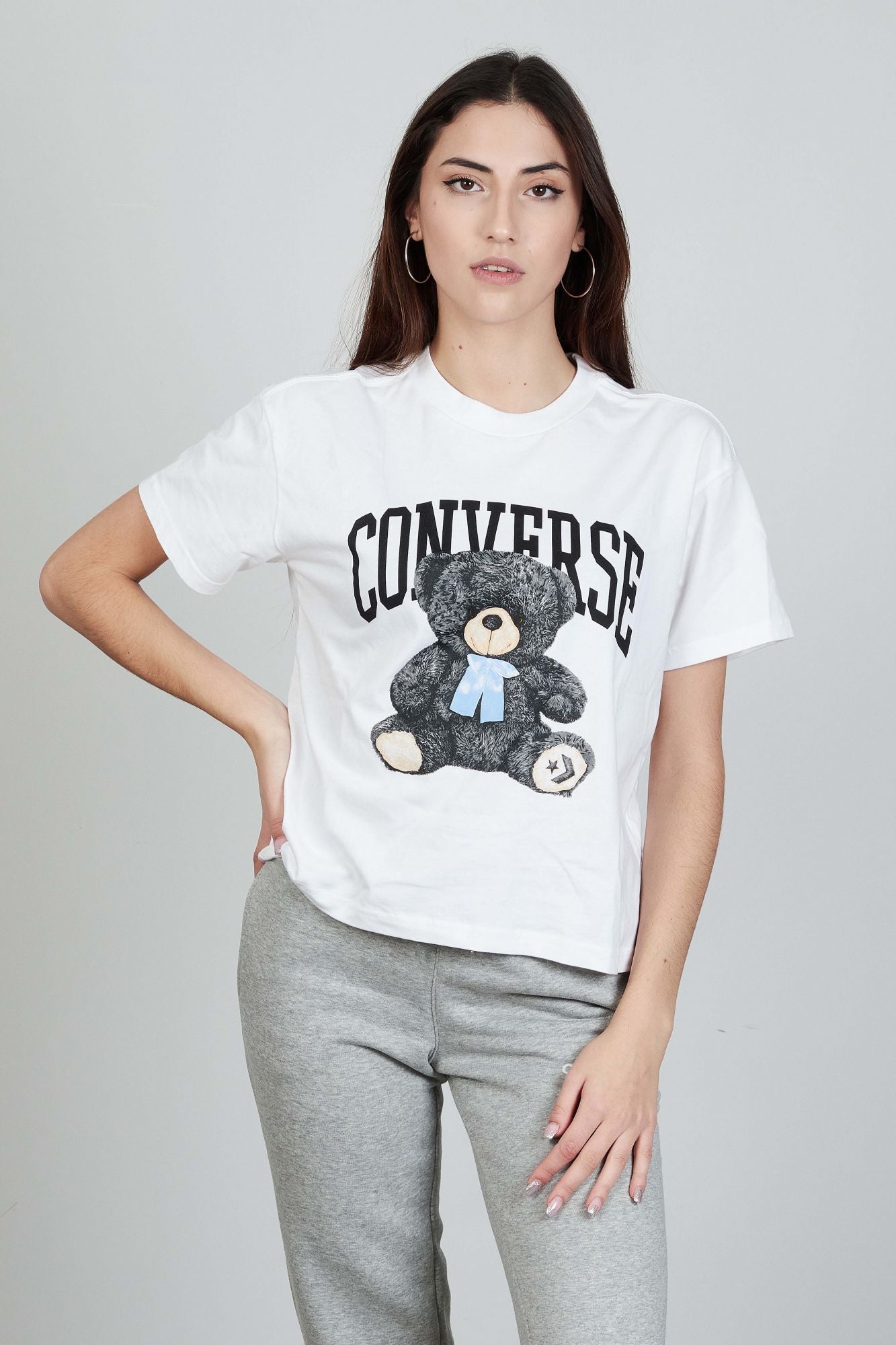 CONVERSE OVERSIZED TEDDY BEAR TEE en color BLANCO (2)