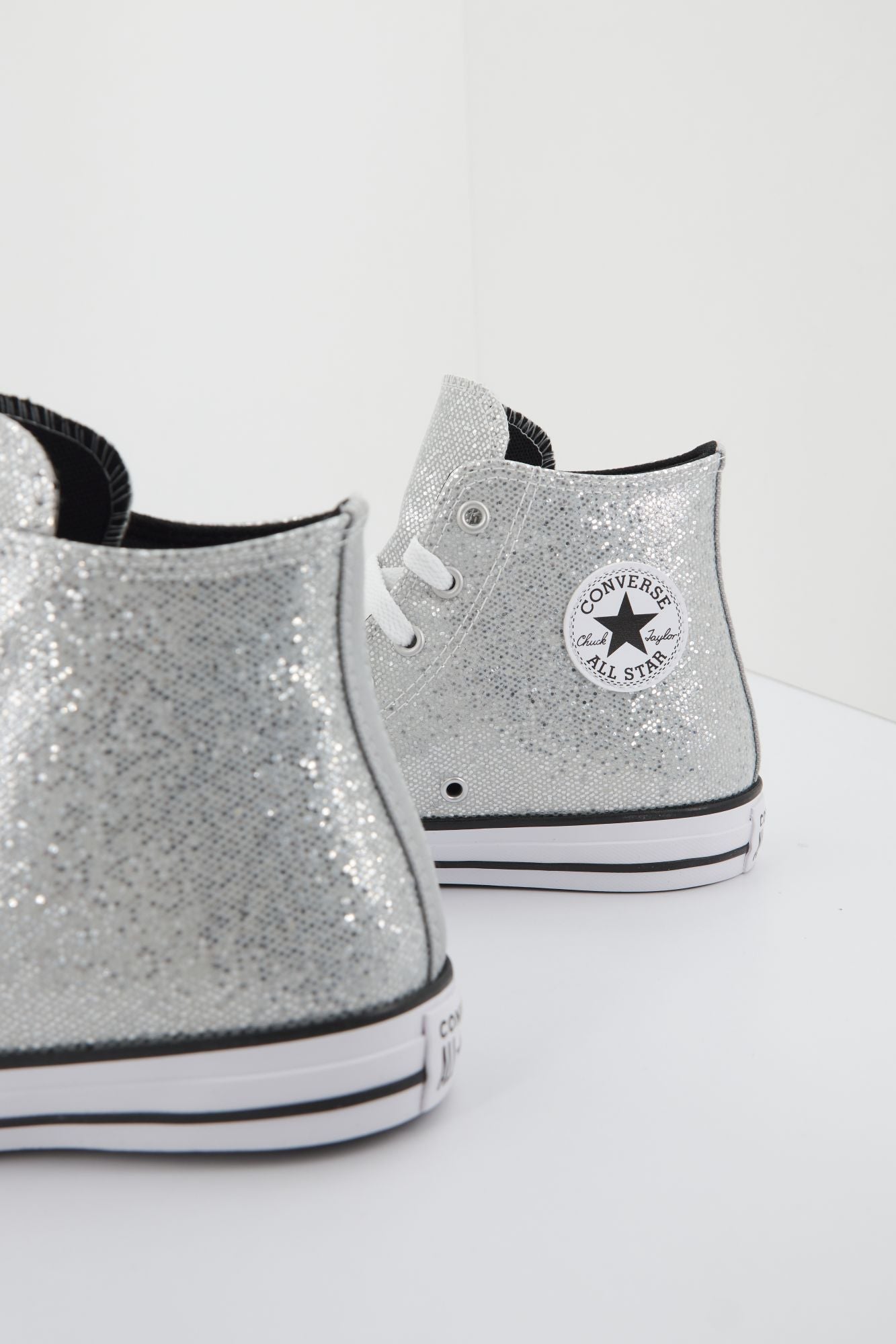CONVERSE ALL STAR GLITTER en color PLATA (4)