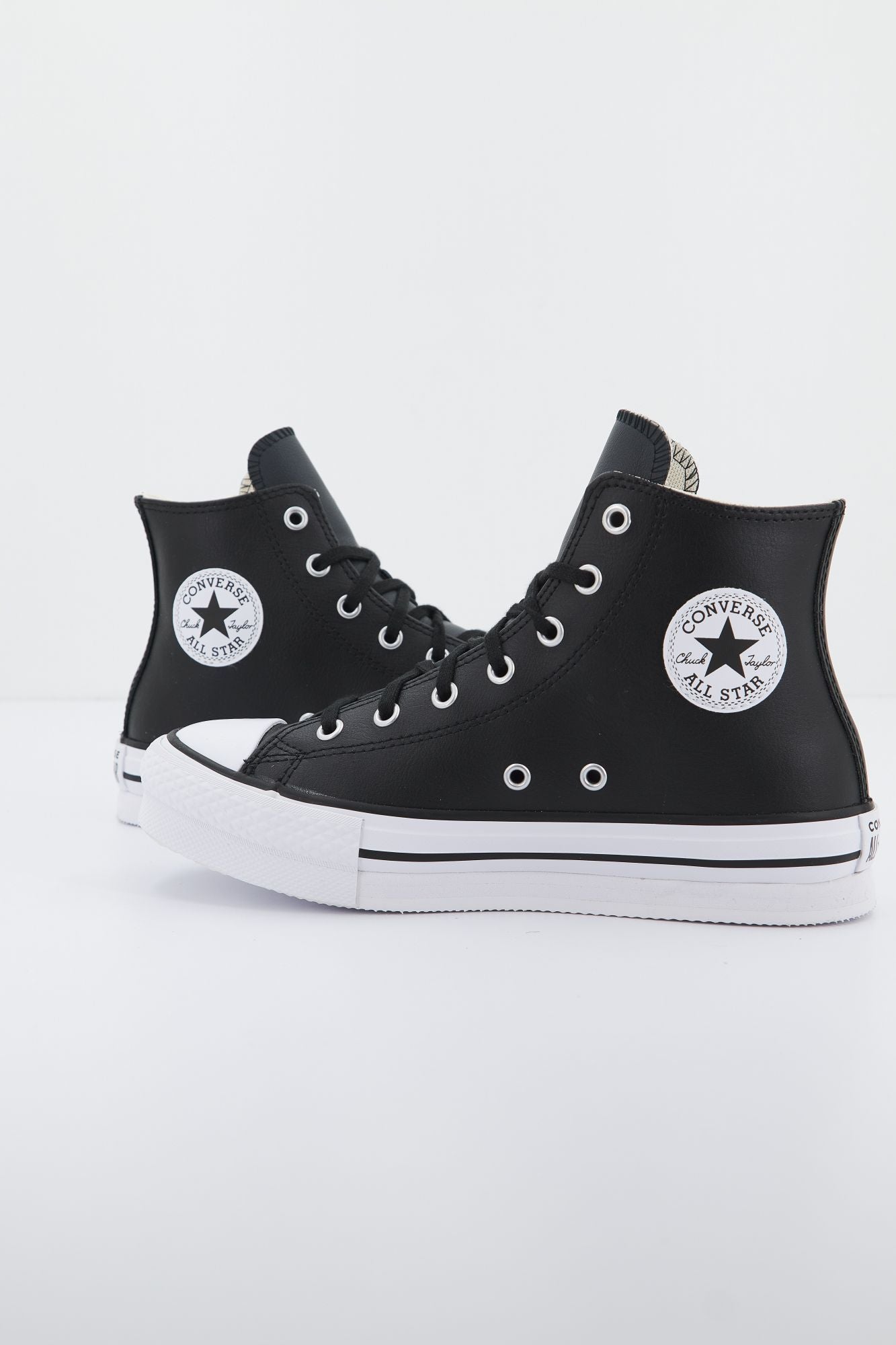 CONVERSE CTAS EVA LIFT HI LEATHER en color NEGRO (1)