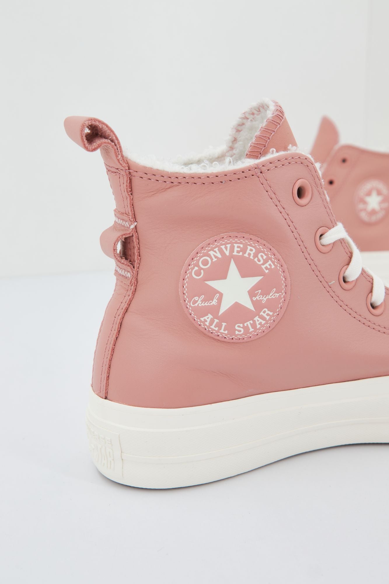CONVERSE LIFT PLATFORM LINED LEATHER en color ROSA (2)