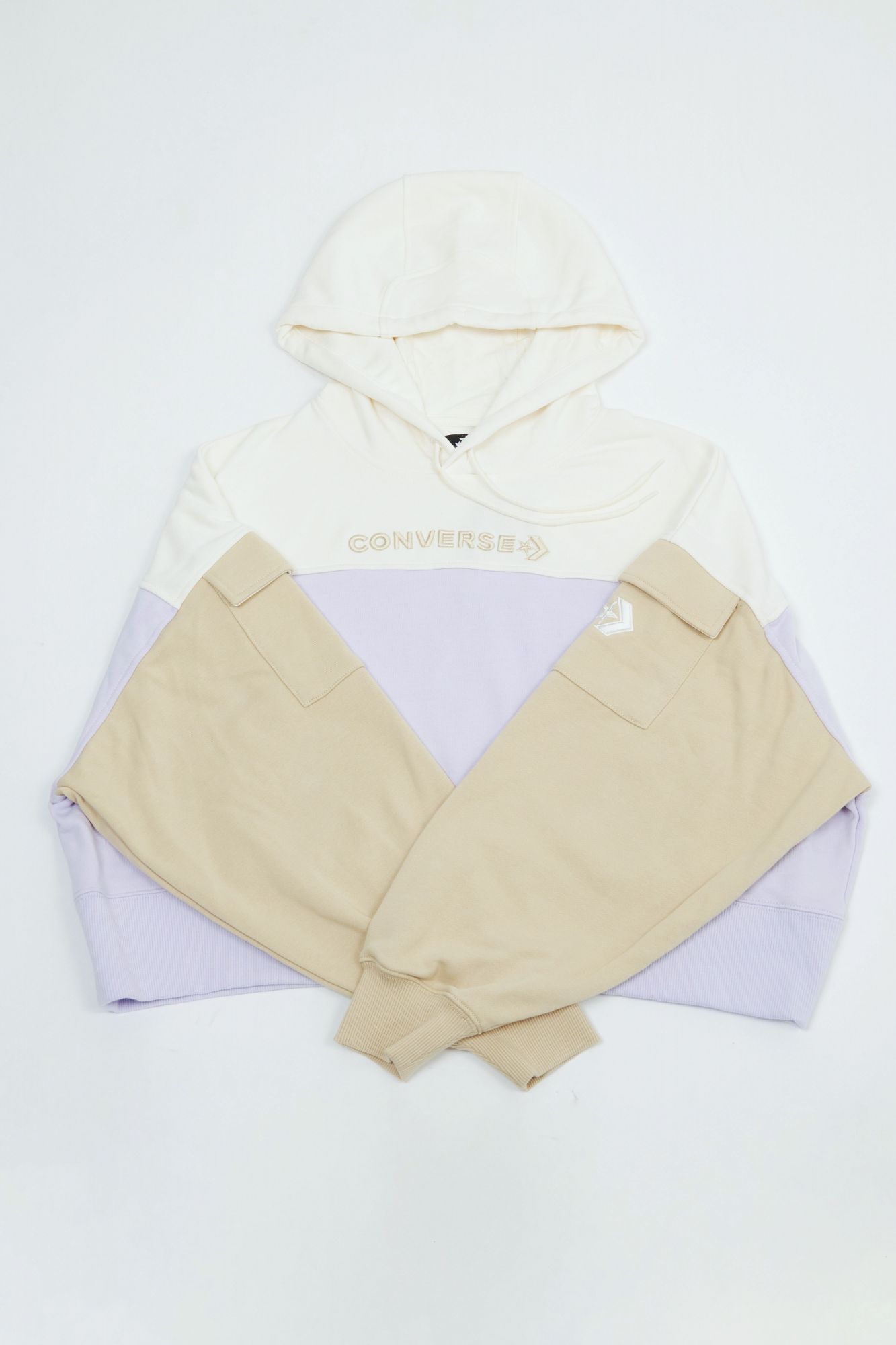 CONVERSE FASHION CROP HOODIE en color VIOLETA (2)
