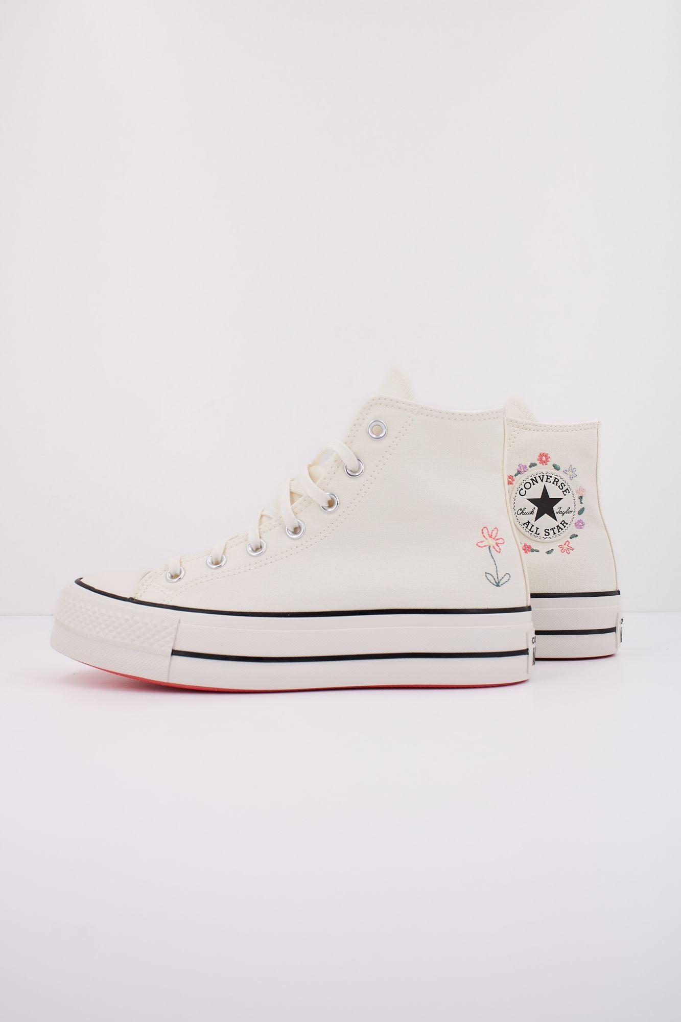 CONVERSE  CHUCK TAYLOR ALL STAR LIFT PLATFORM LITTLE FLOWERS en color BLANCO (1)