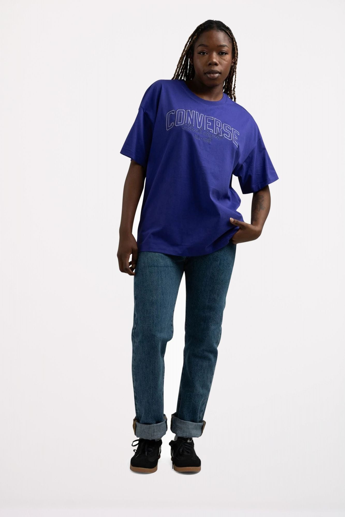 CONVERSE RETRO T SHIRT en color VIOLETA (4)