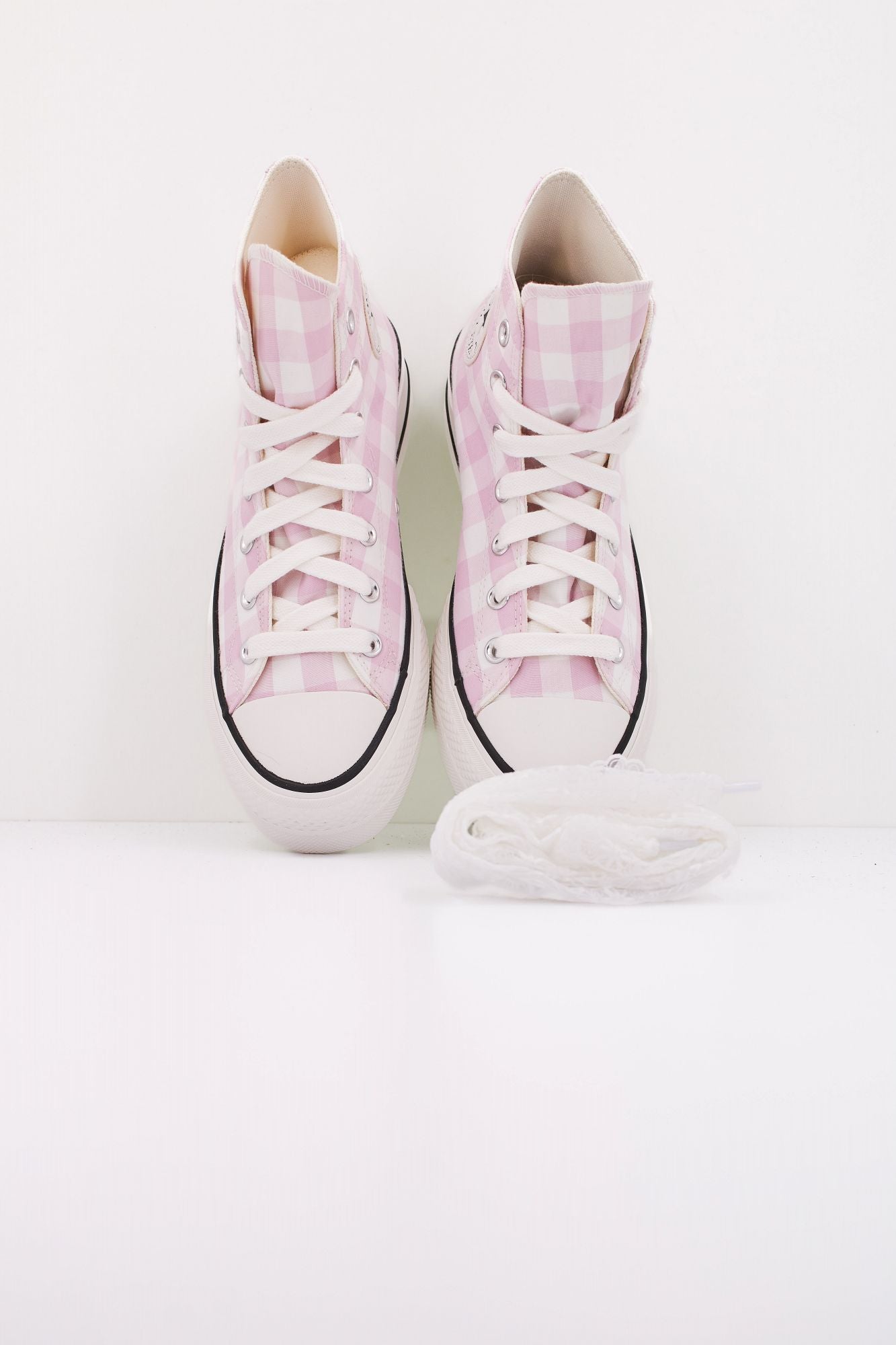 CONVERSE  CHUCK TAYLOR ALL STAR PLATFORM GINGHAM en color ROSA (3)