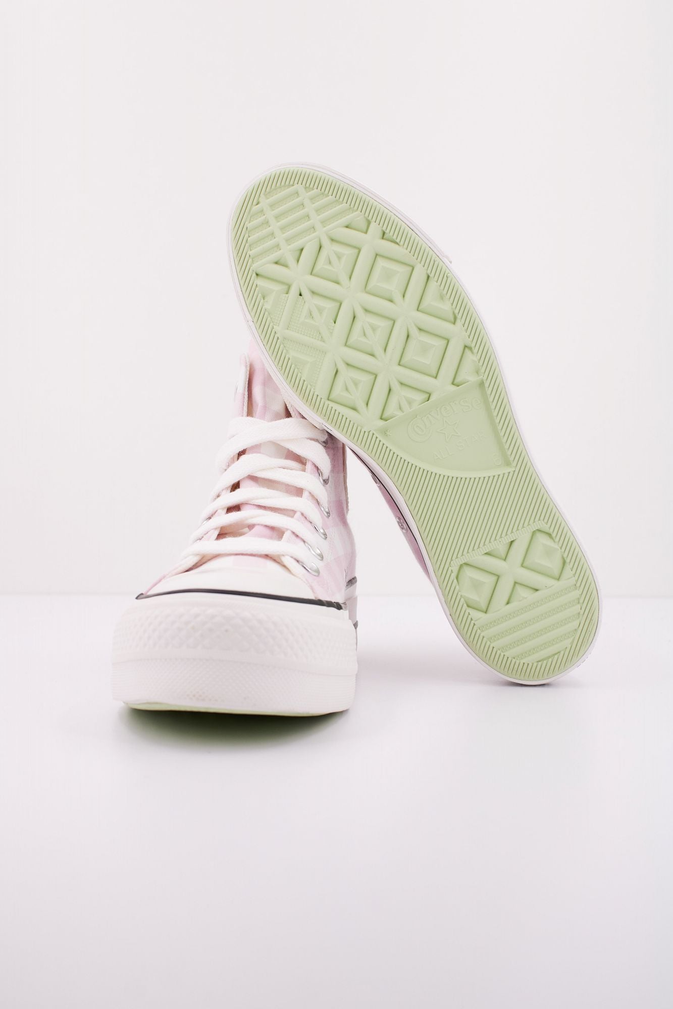 CONVERSE  CHUCK TAYLOR ALL STAR PLATFORM GINGHAM en color ROSA (5)
