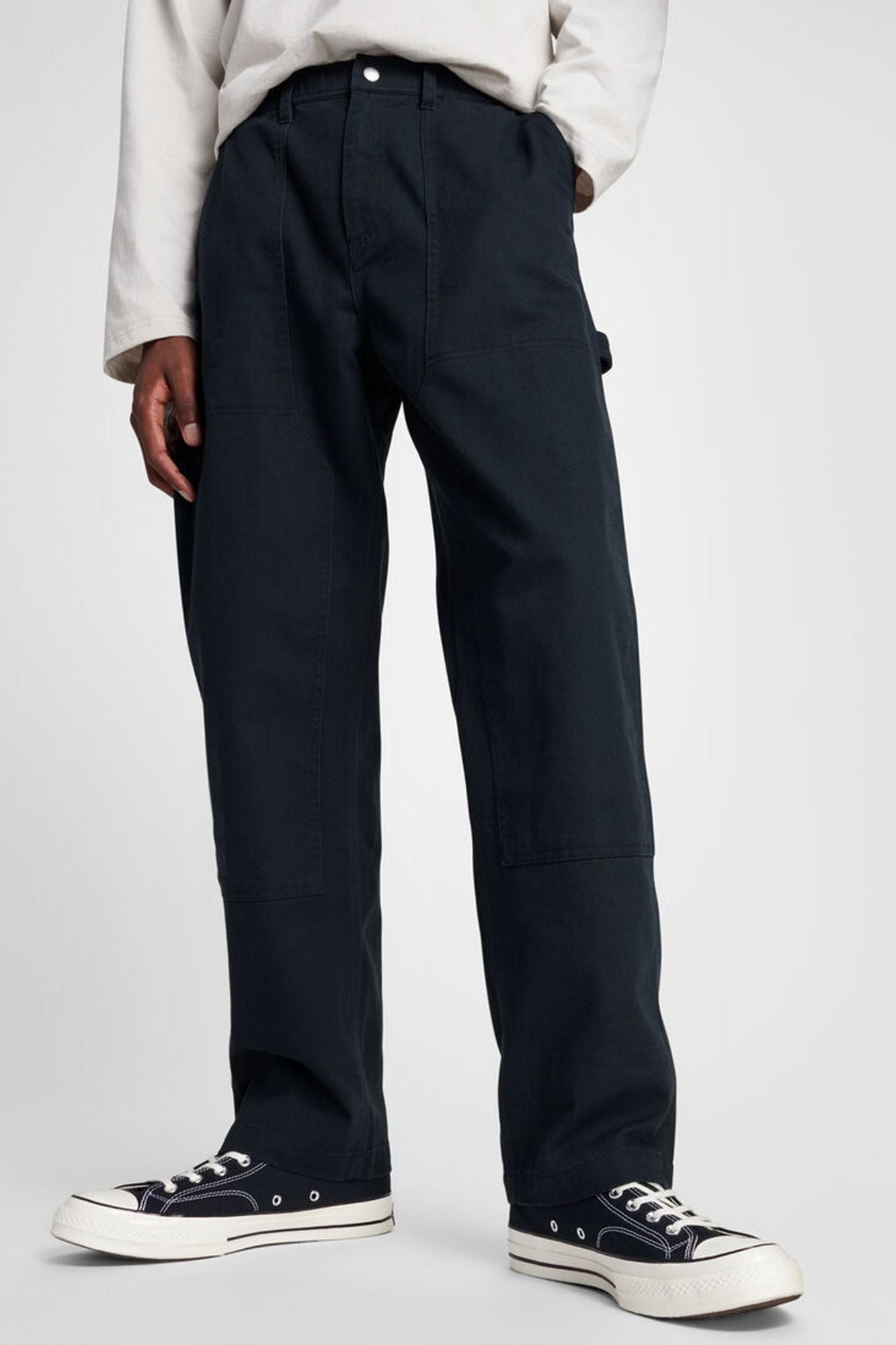 CONVERSE DOUBLE KNEE HARBOR PANTS en color NEGRO (1)