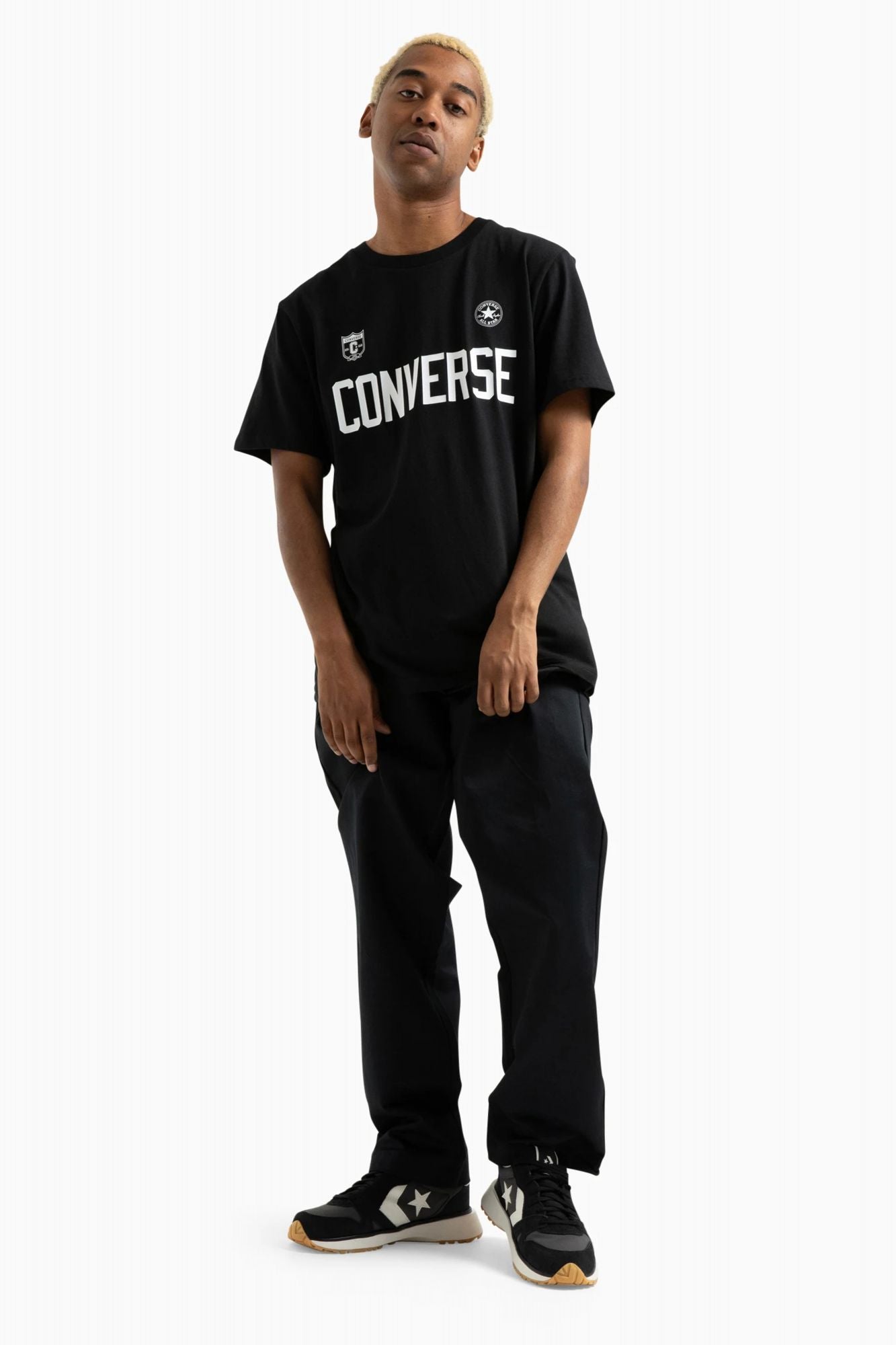 CONVERSE  RETRO CHUCK SOCCER T SHIRT en color NEGRO (4)