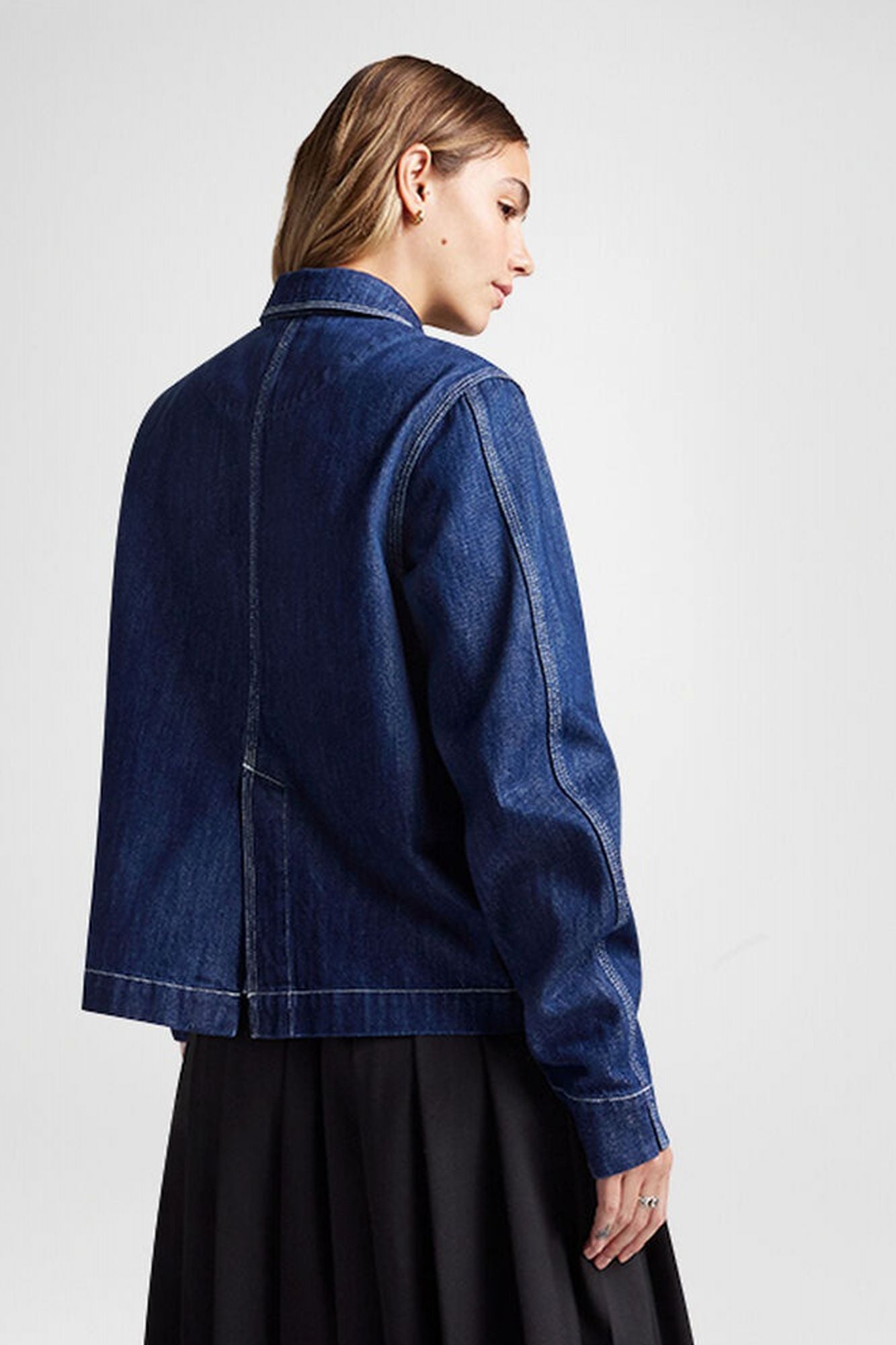 CONVERSE DENIM WORK COAT en color AZUL (2)