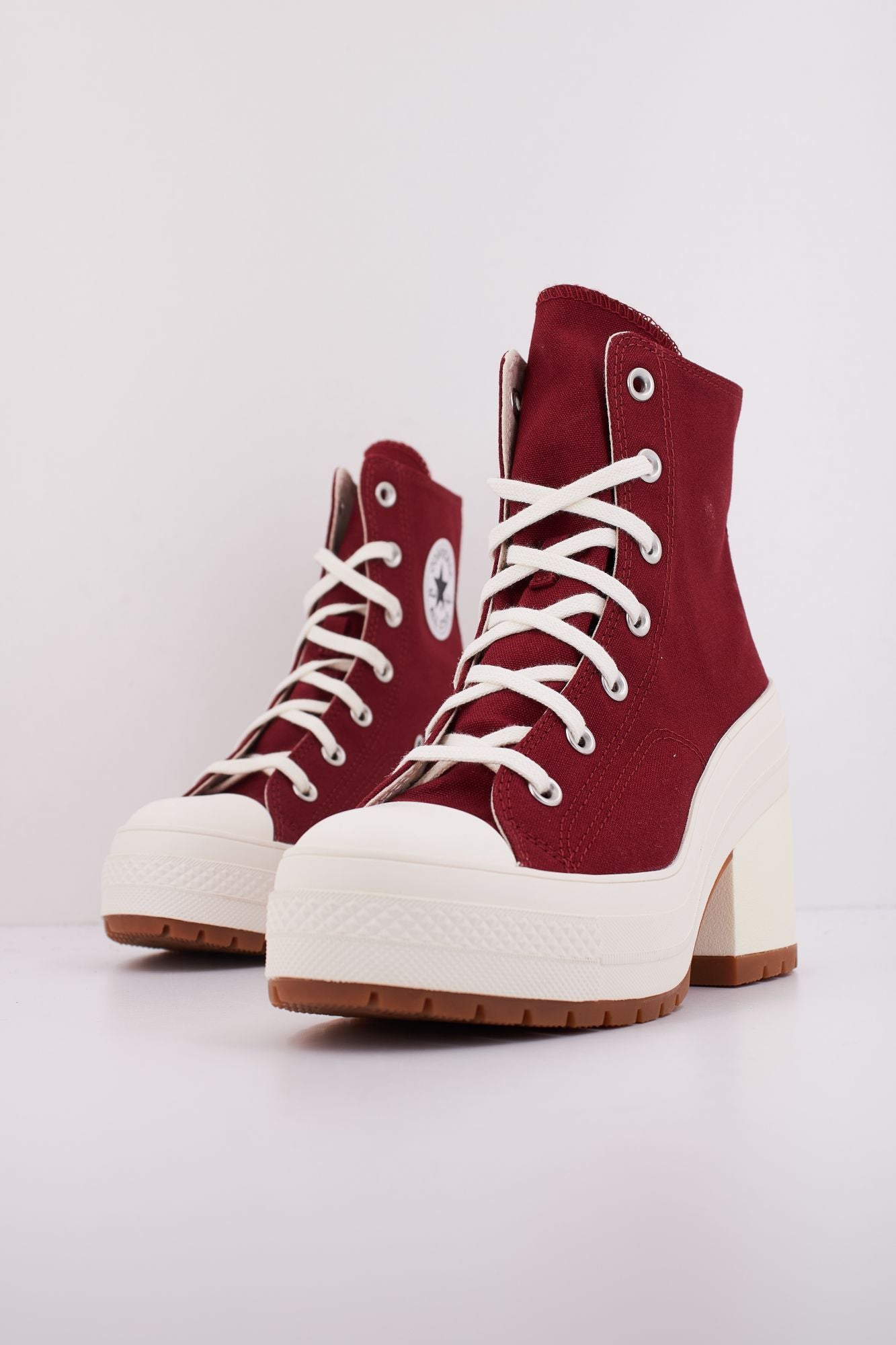 Double Stack Canvas Sneakers Converse Bordeaux Platform Botines