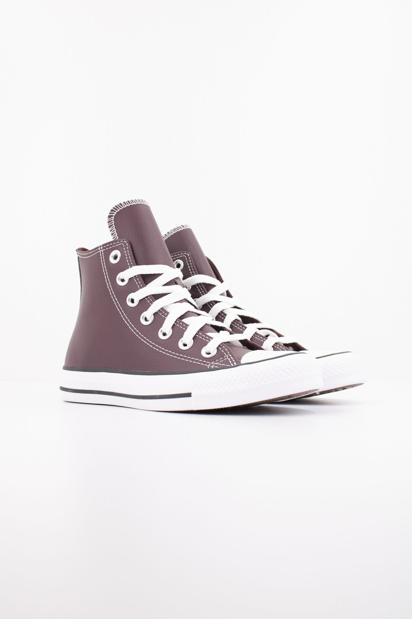 CONVERSE CHUCK TAYLOR ALL STAR FAUX LEATHER en color BURDEOS (2)