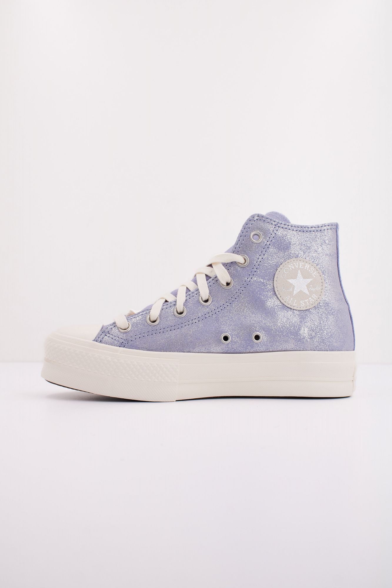 CONVERSE Chuck Taylor All Star Lift Platform Suede Shimmer Hi en color VIOLETA (1)