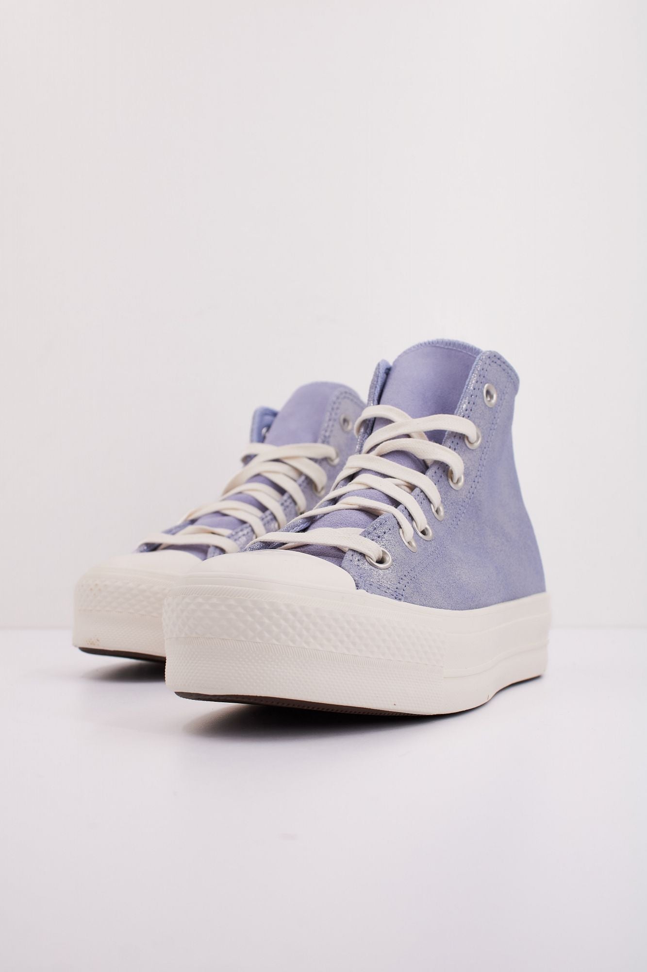 CONVERSE Chuck Taylor All Star Lift Platform Suede Shimmer Hi en color VIOLETA (2)
