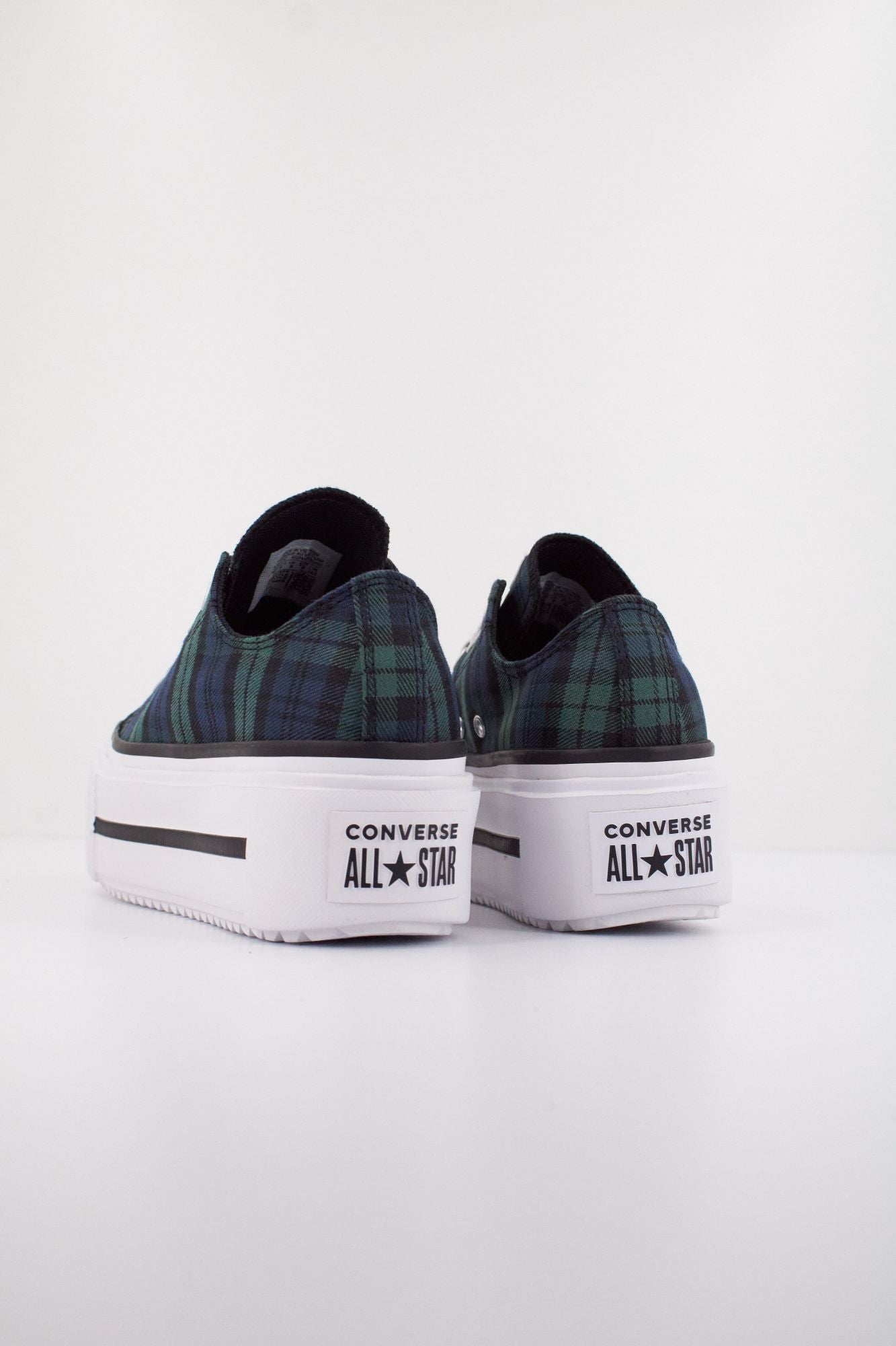 CONVERSE CHUCK TAYLOR ALL STAR LIFT DOUBLE STACK PLATFORM PLAID en color VERDE (4)