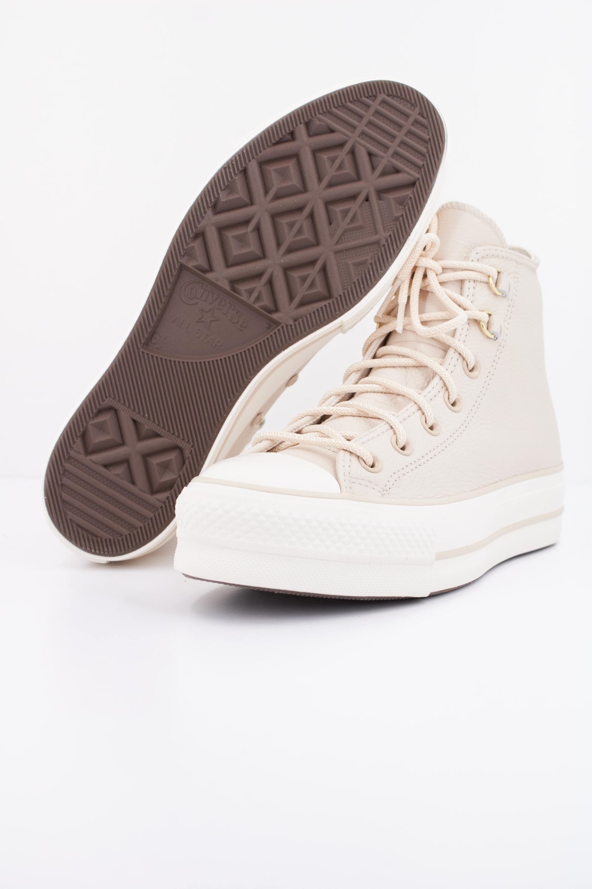 CONVERSE CHUCK TAYLOR ALL STAR LIFT LEATHER A14517C en color NUDE (5)