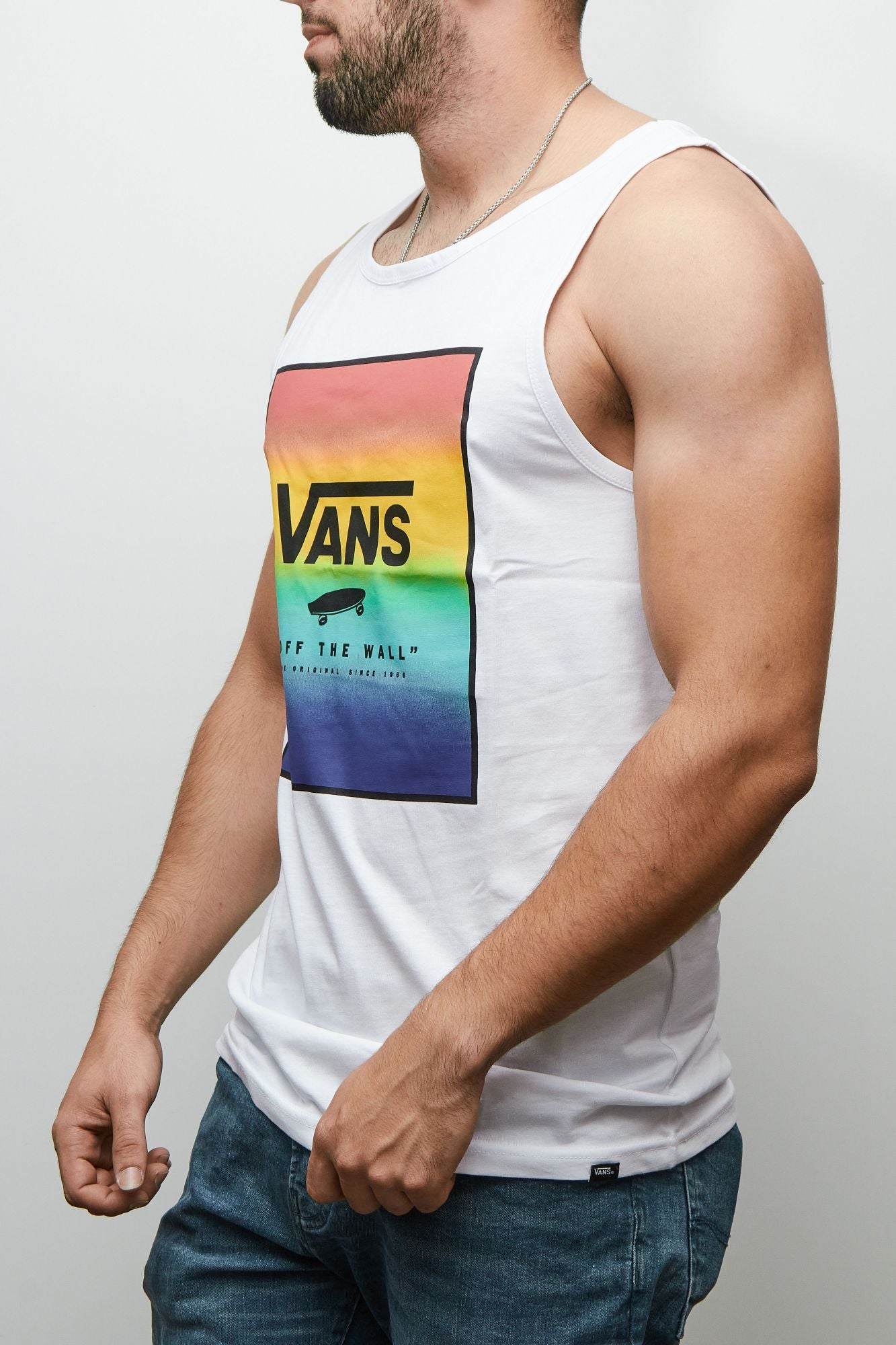 VANS PRINT BOX TANK  en color BLANCO (2)