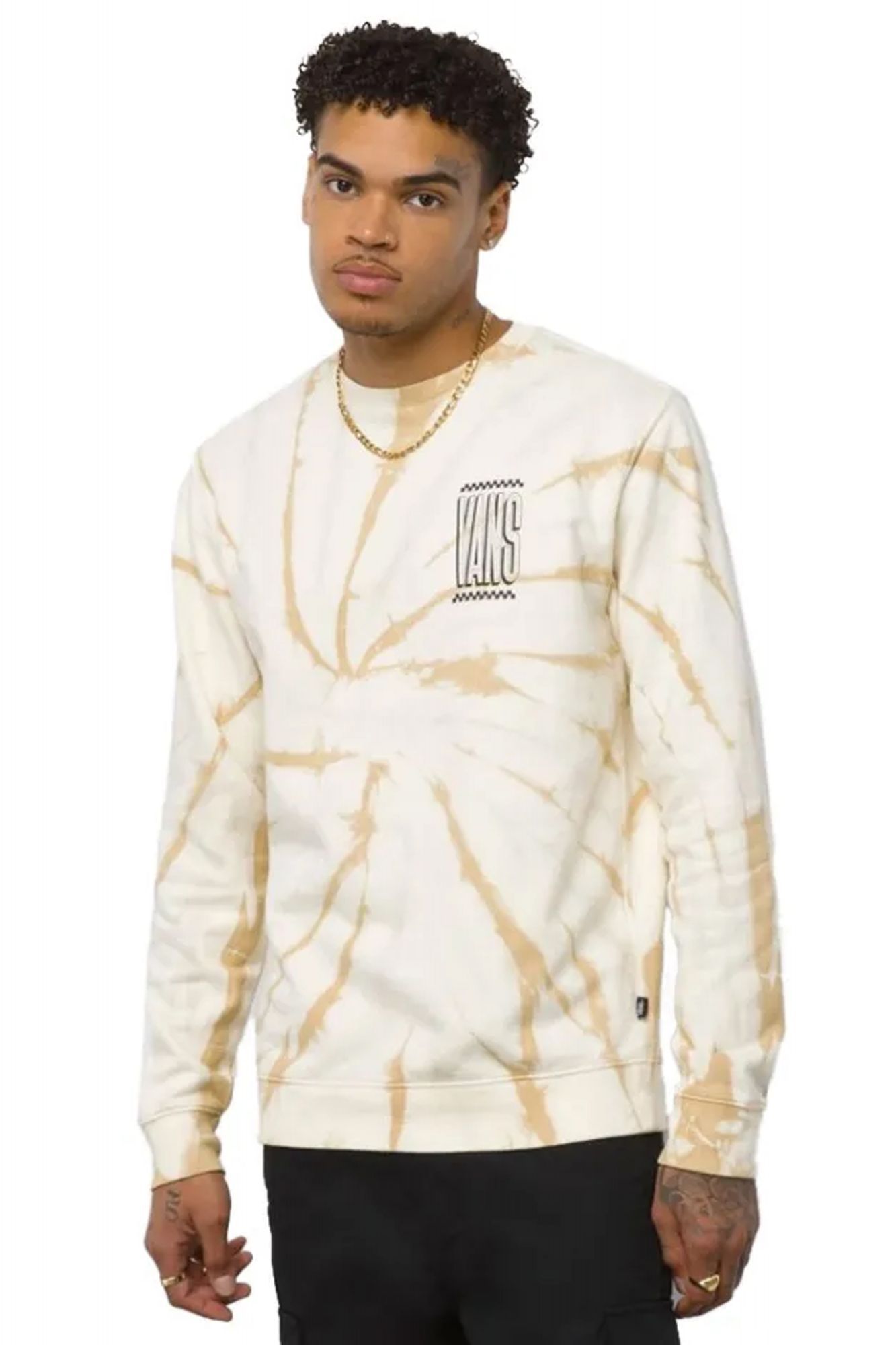 VANS TALL TYPE TIE DYE CREW en color BEIS (1)