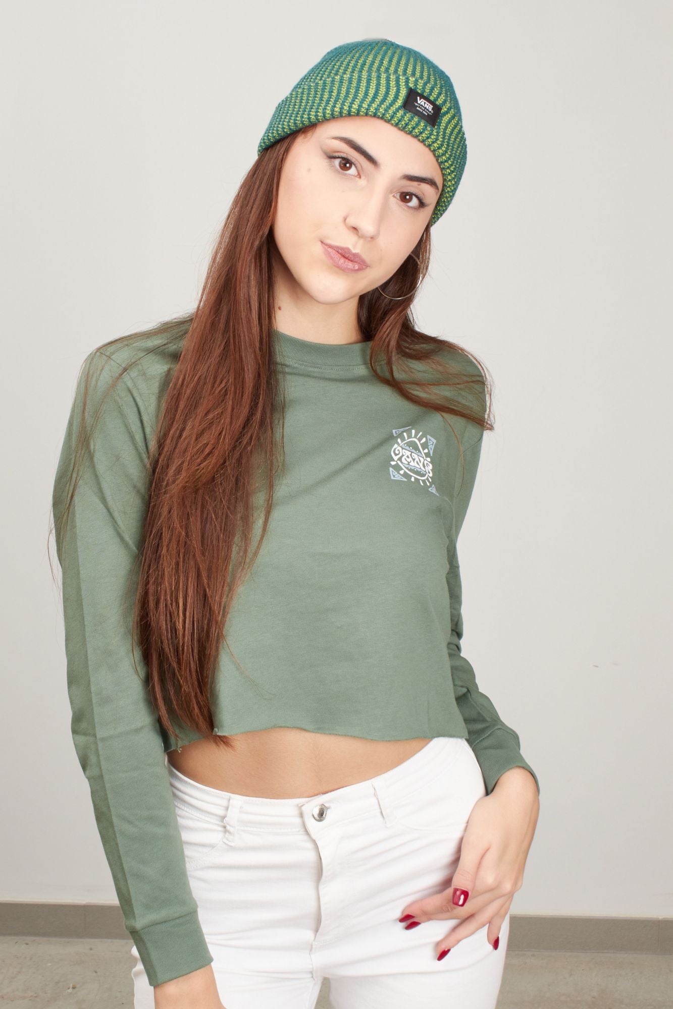 VANS  BIGGS WAFFLE BEANIE en color VERDE (2)