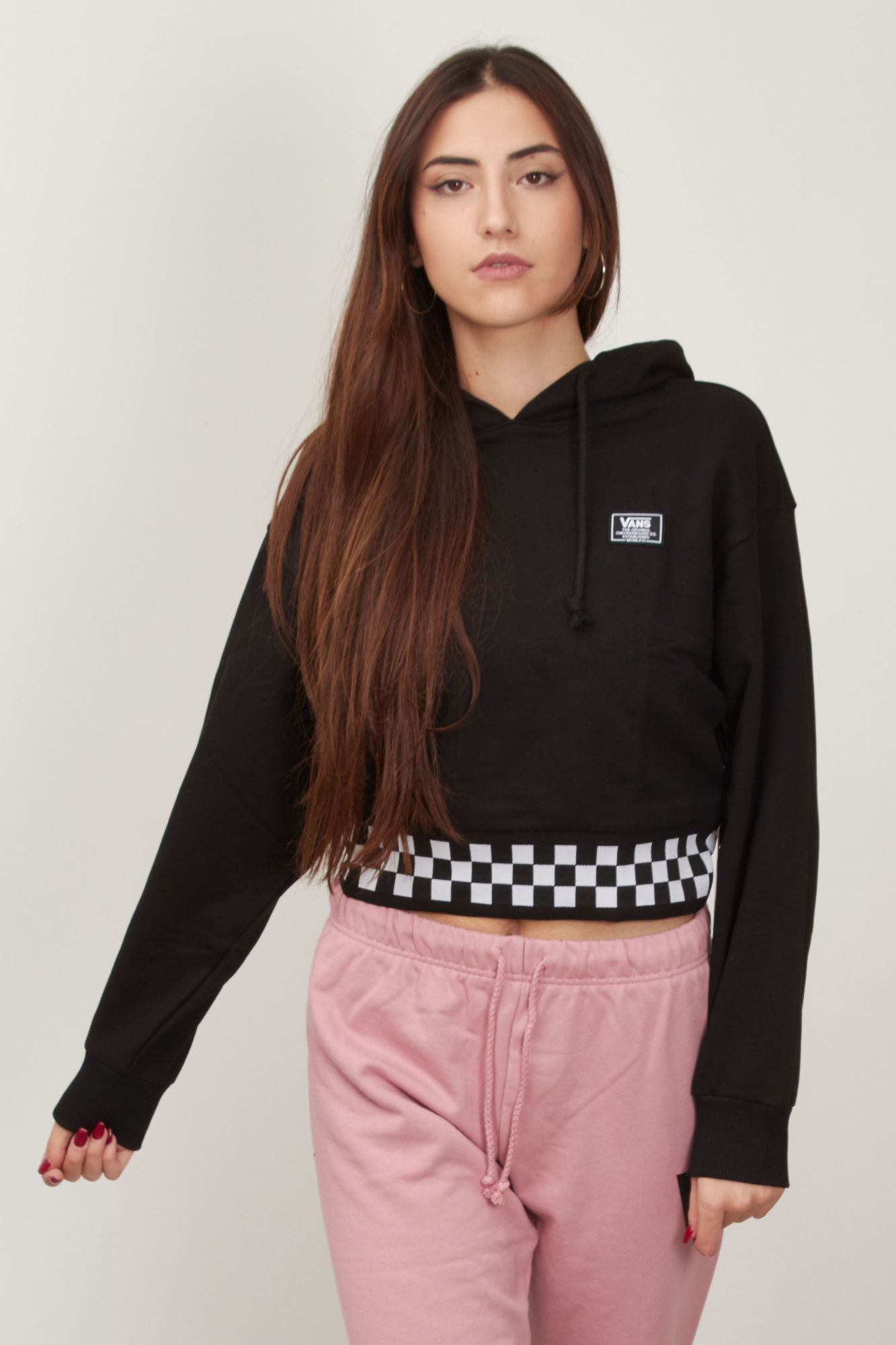 VANS BOOM BOOM CHECK HOODIE en color NEGRO (1)