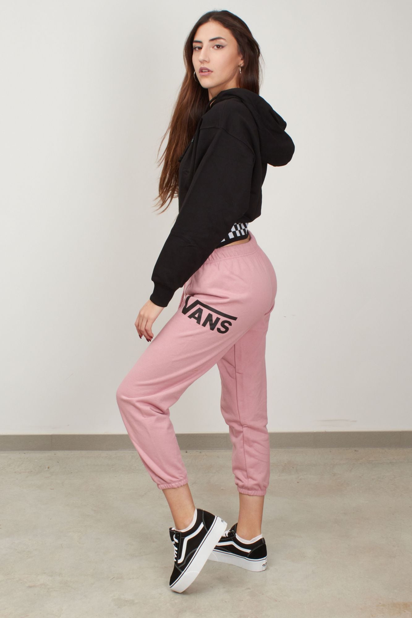 VANS BOOM BOOM CHECK HOODIE en color NEGRO (3)