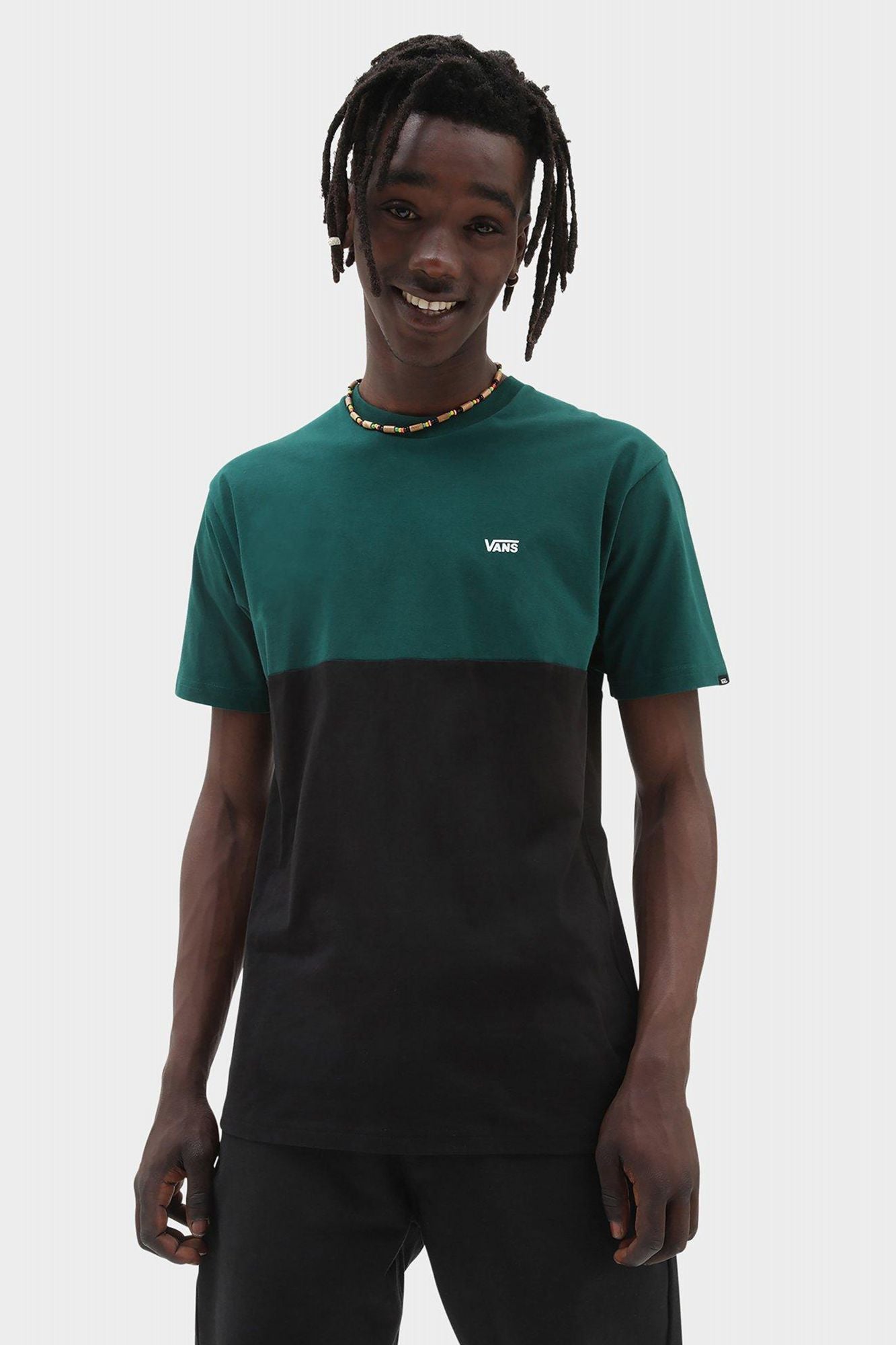 VANS COLORBLOCK TEE en color VERDE (1)