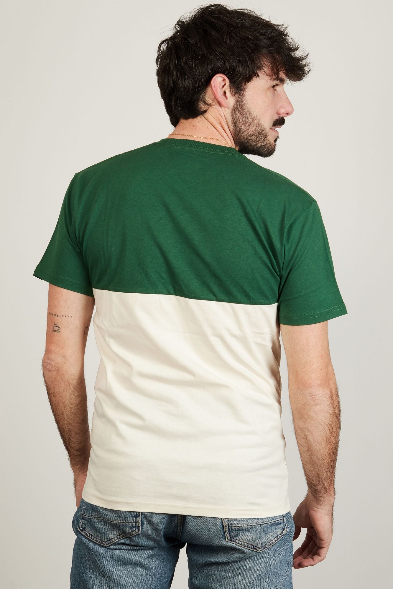 VANS COLORBLOCK TEE en color VERDE (4)
