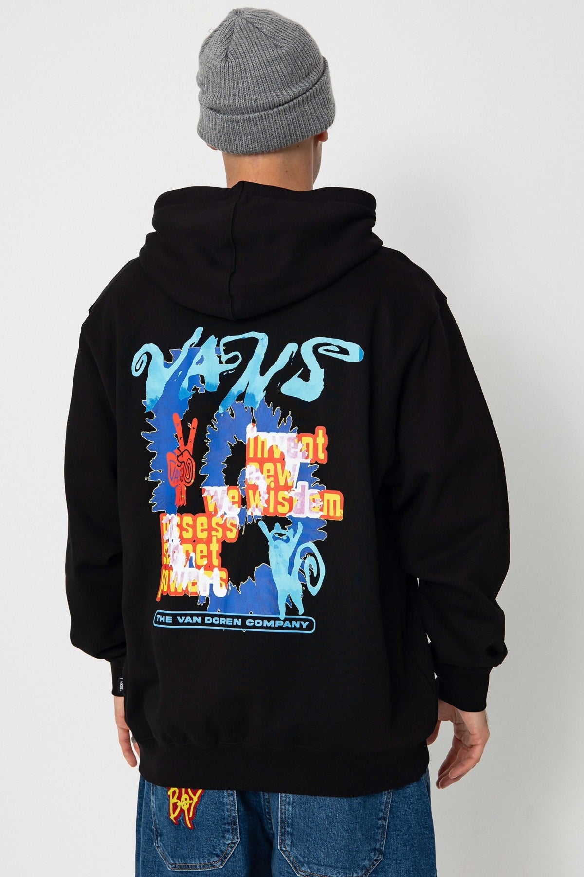 VANS LOOSE PO HOODIE en color NEGRO (2)