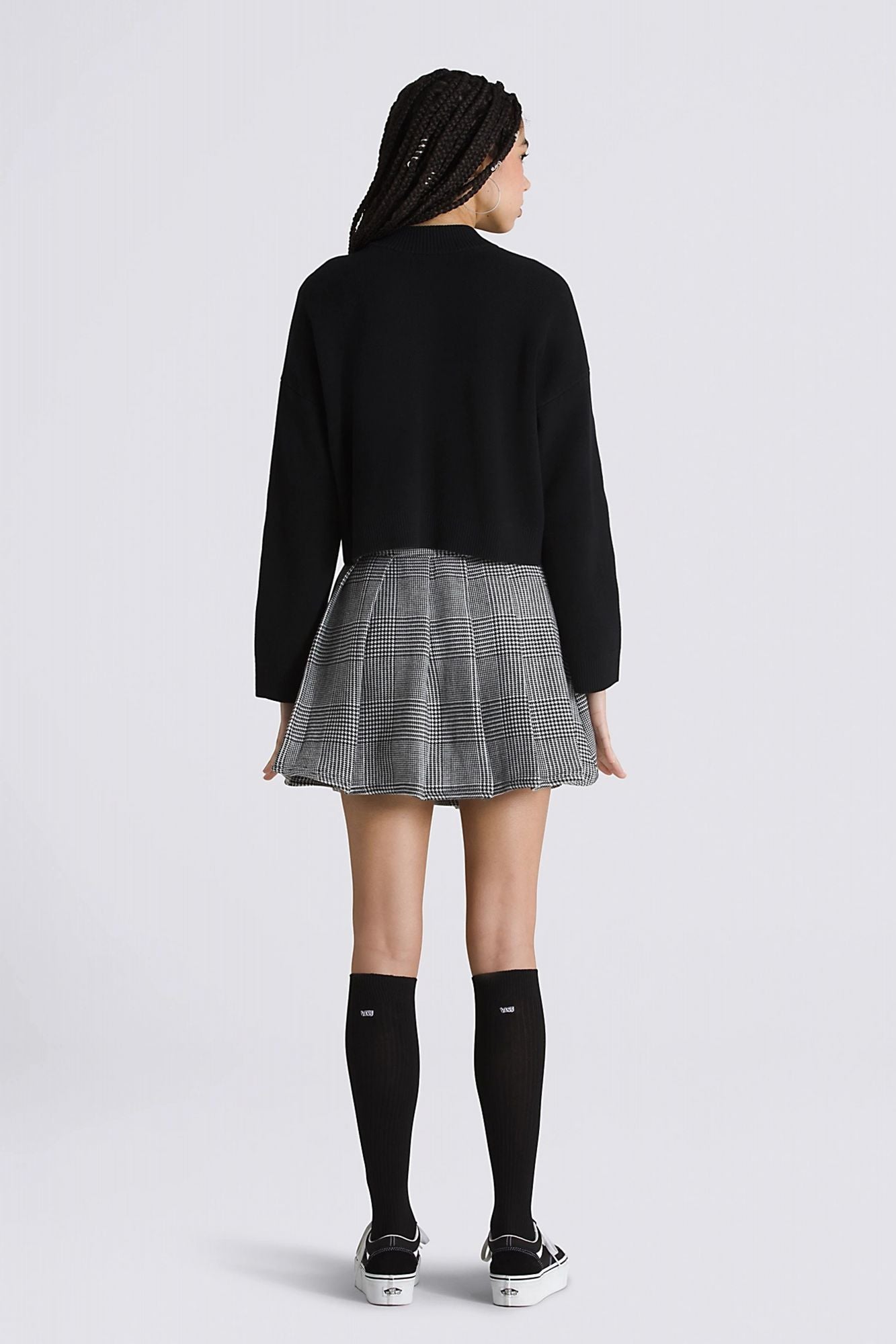 VANS NINA PLAID PLEATED SKI en color NEGRO (3)
