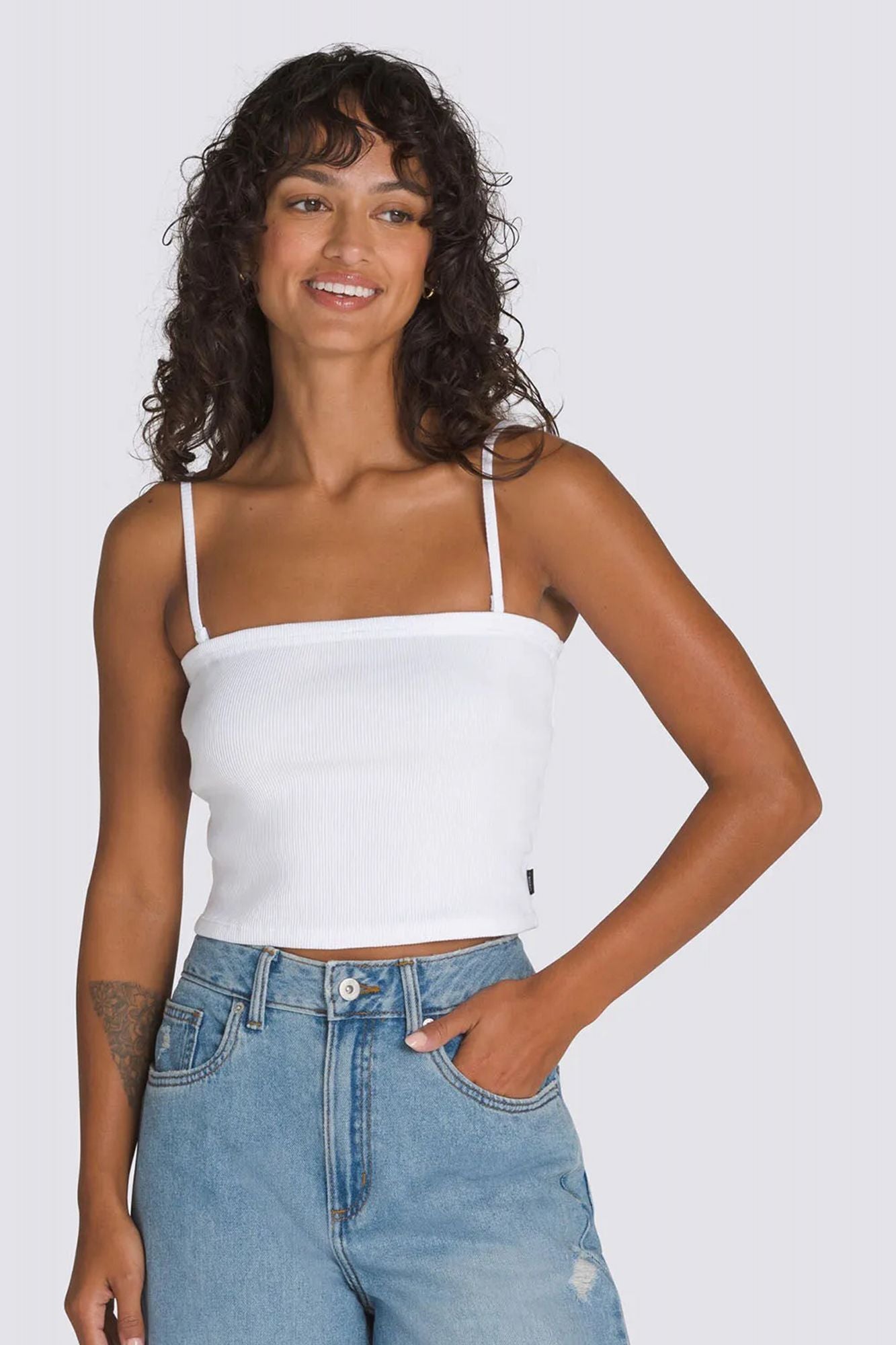 VANS DREW RIB TUBE TOP en color BLANCO (1)