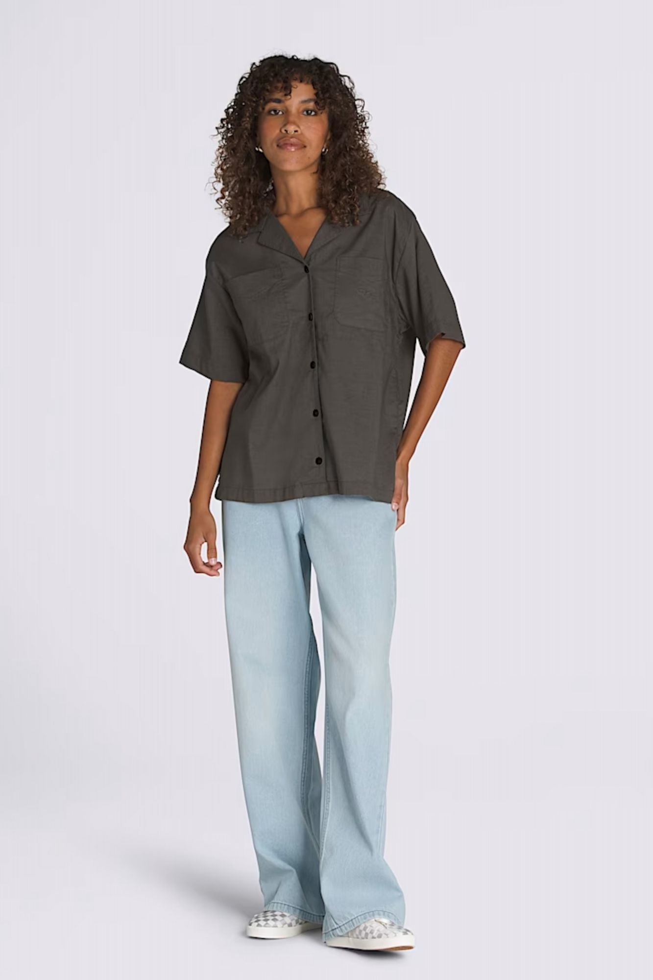 VANS CASSIDY CAMP SHIRT en color GRIS (4)