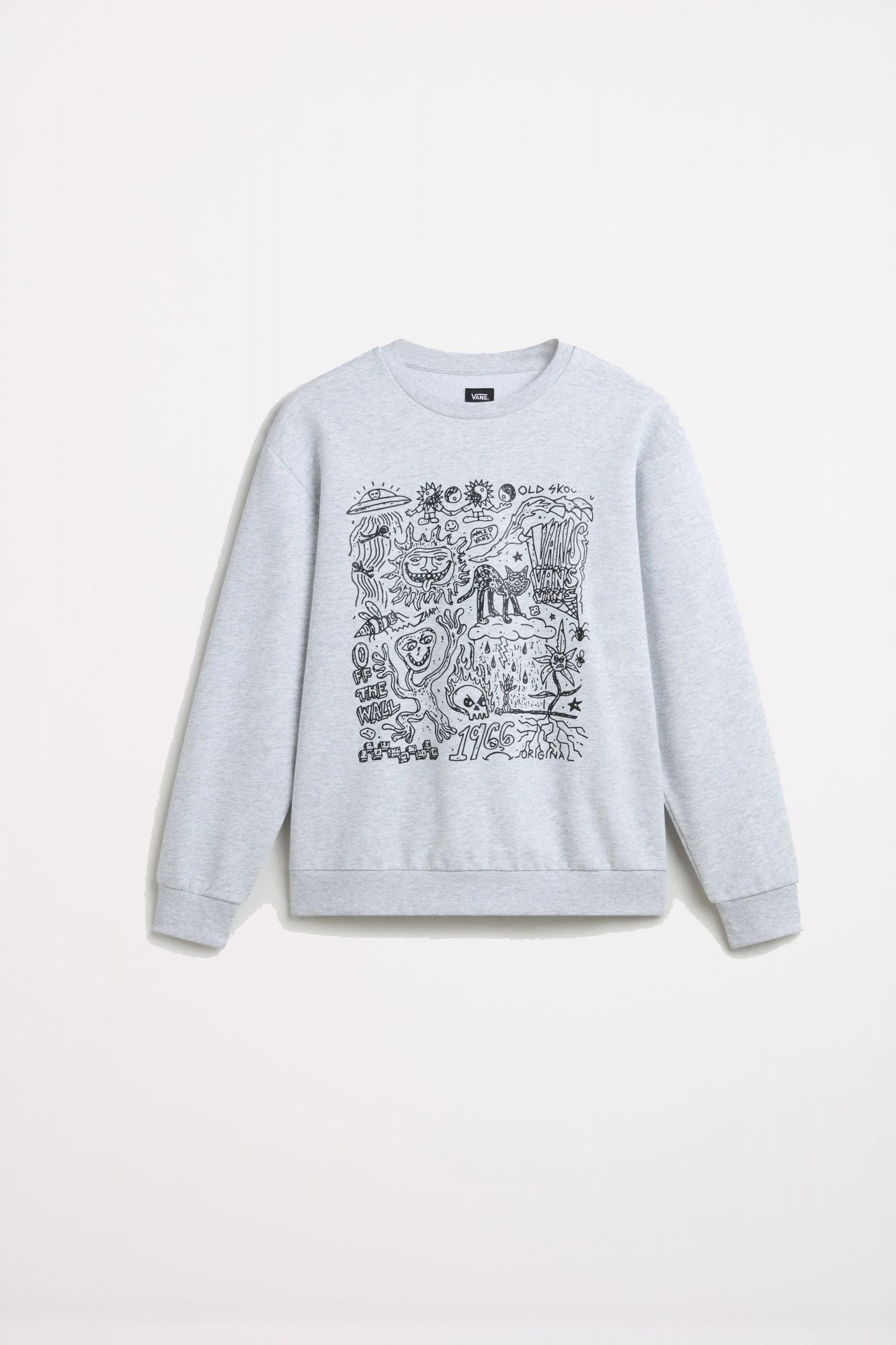 VANS SKOOL DOODLE FT RELAXED CREW en color GRIS (2)