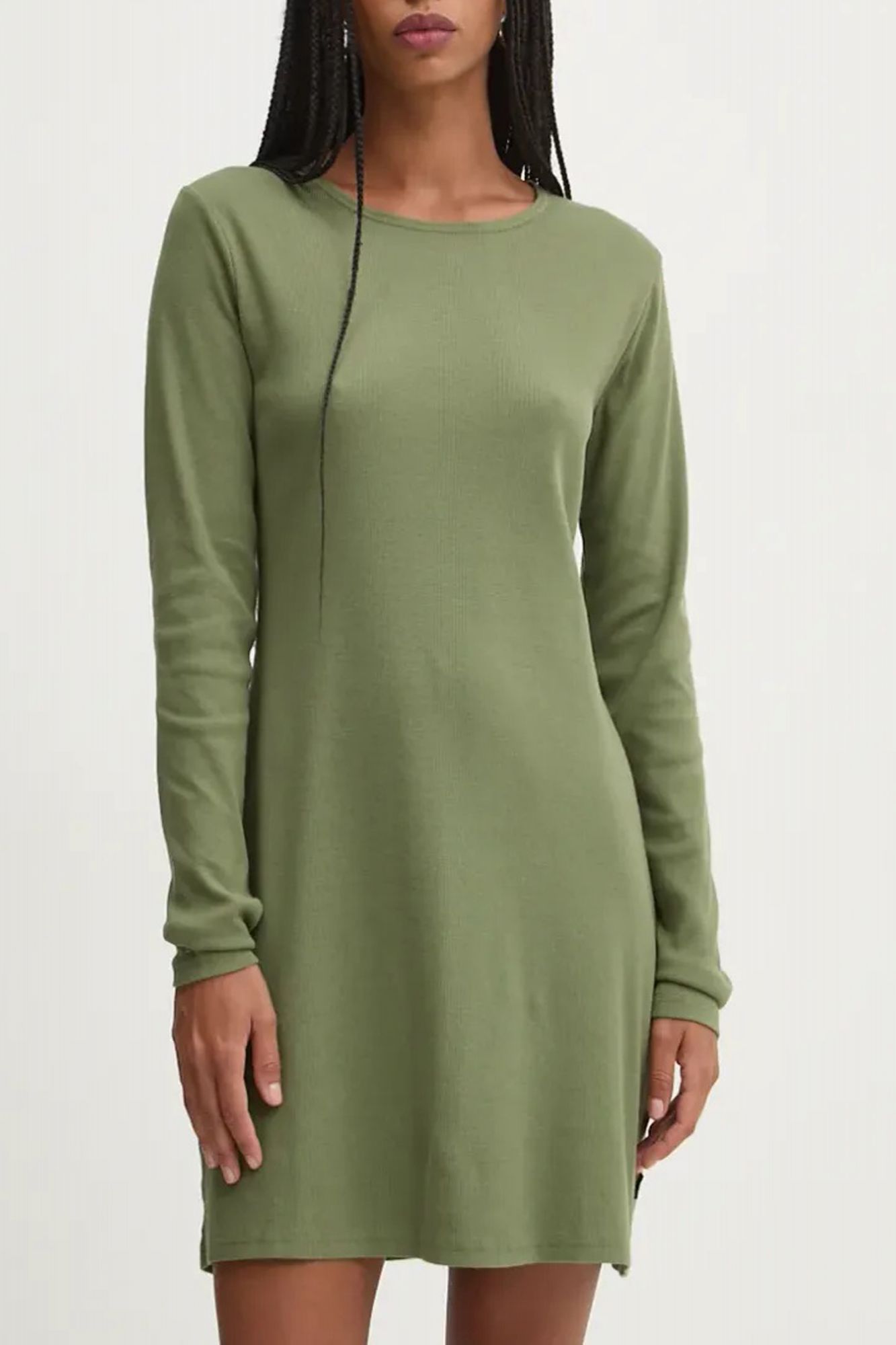 VANS DREW RIB LS DRESS en color VERDE (1)