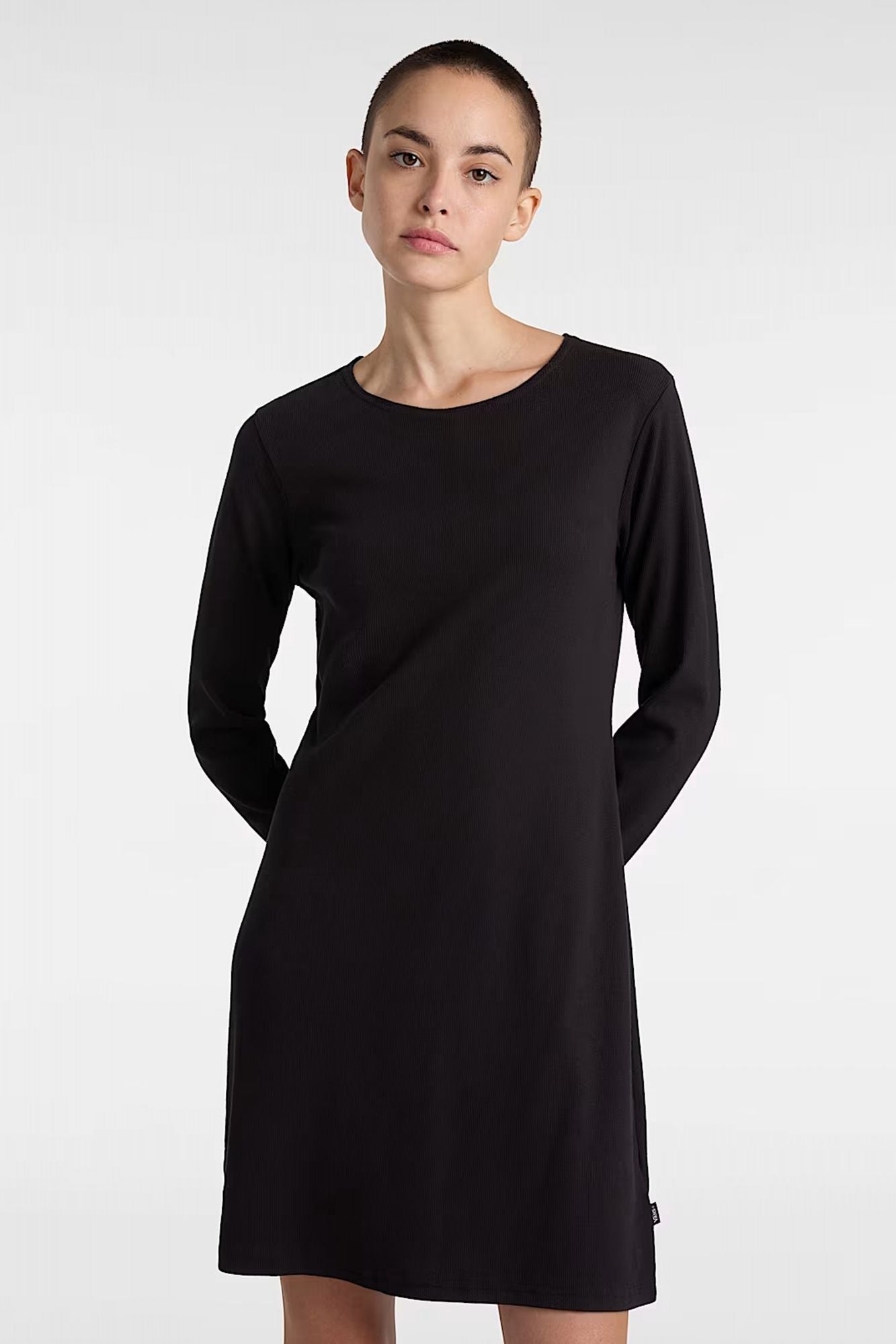 VANS  DREW RIB LS DRESS en color NEGRO (1)