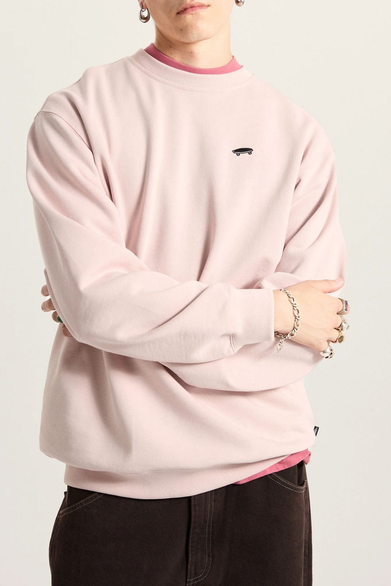 VANS SALTON LOOSE FT CREW en color ROSA (1)