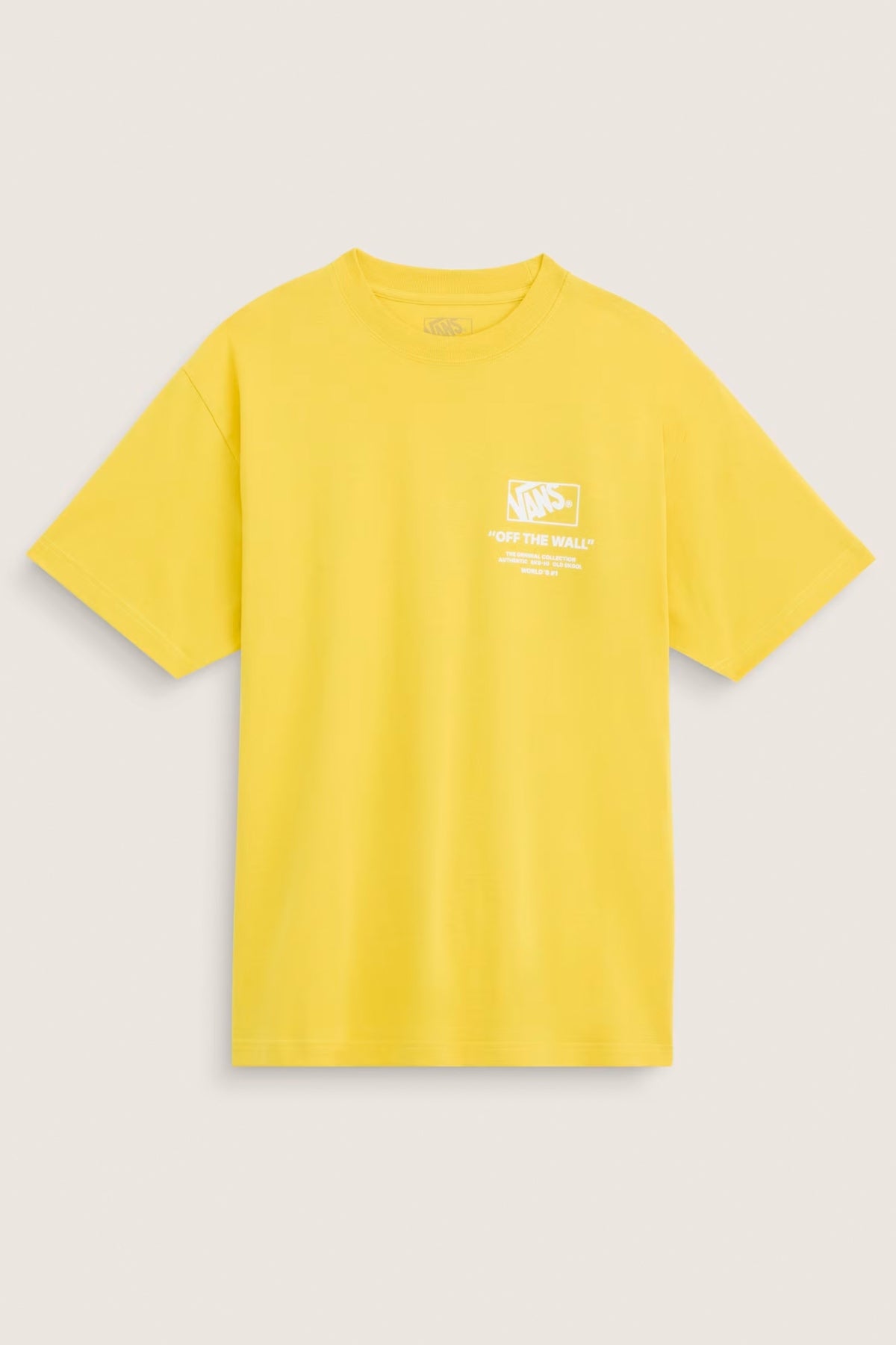 VANS VN000PEWGRV1 STACKED HI SS TEE en color AMARILLO (1)