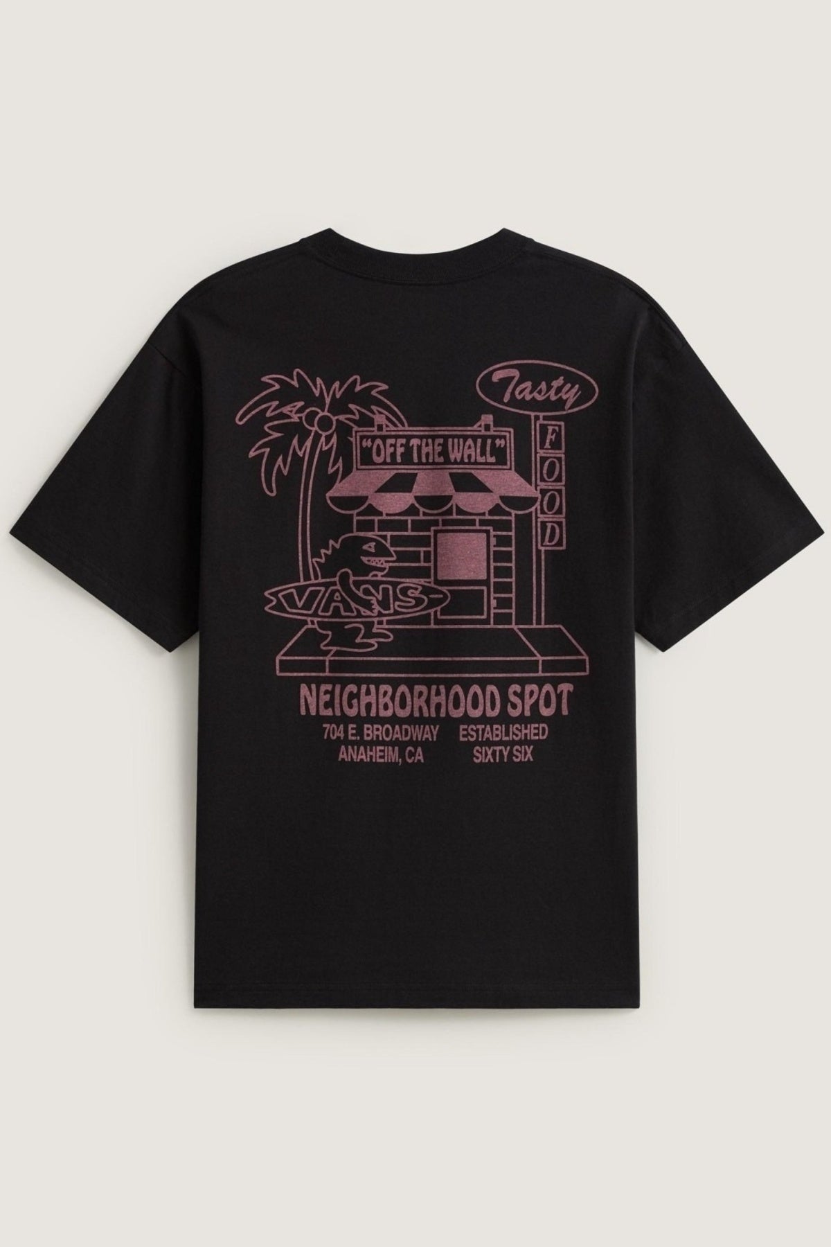VANS VN001024BLK1 FOOD SPOT SS TEE en color NEGRO (2)