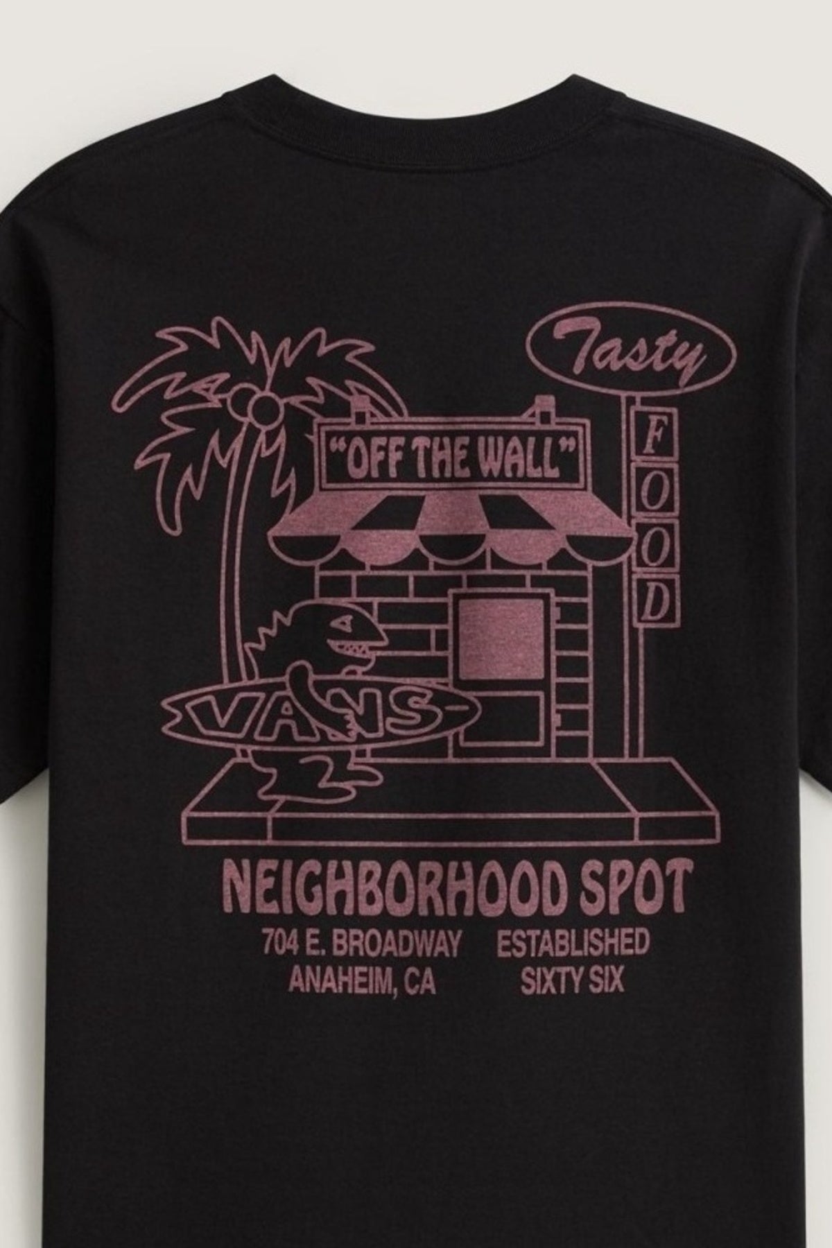 VANS VN001024BLK1 FOOD SPOT SS TEE en color NEGRO (3)