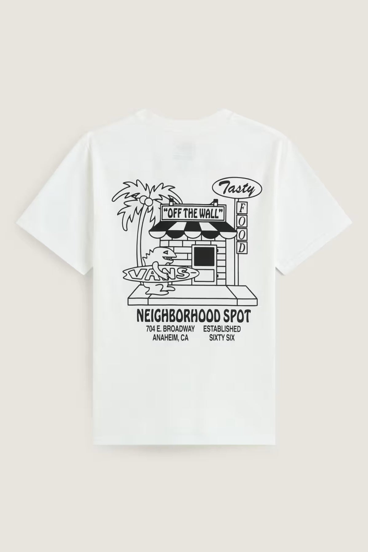 VANS VN001024WHT1 FOOD SPOT SS TEE en color BLANCO (2)
