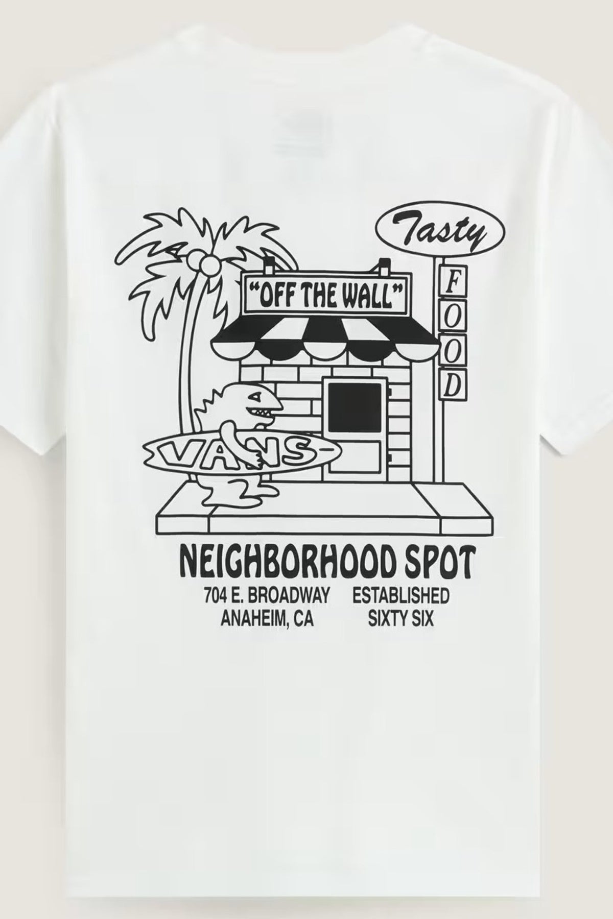 VANS VN001024WHT1 FOOD SPOT SS TEE en color BLANCO (3)