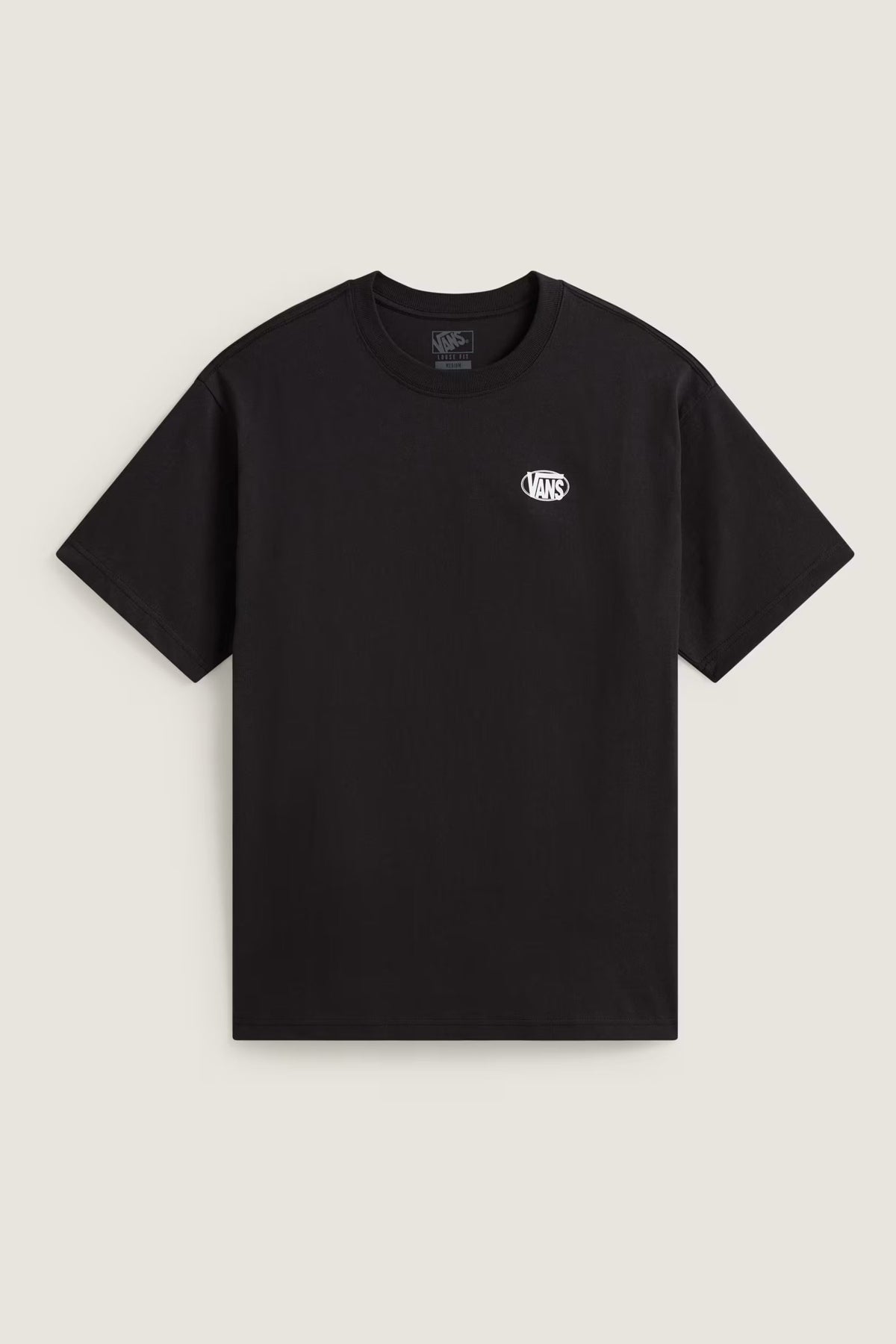VANS OVAL LOGO LOOSE SS TEE en color NEGRO (1)