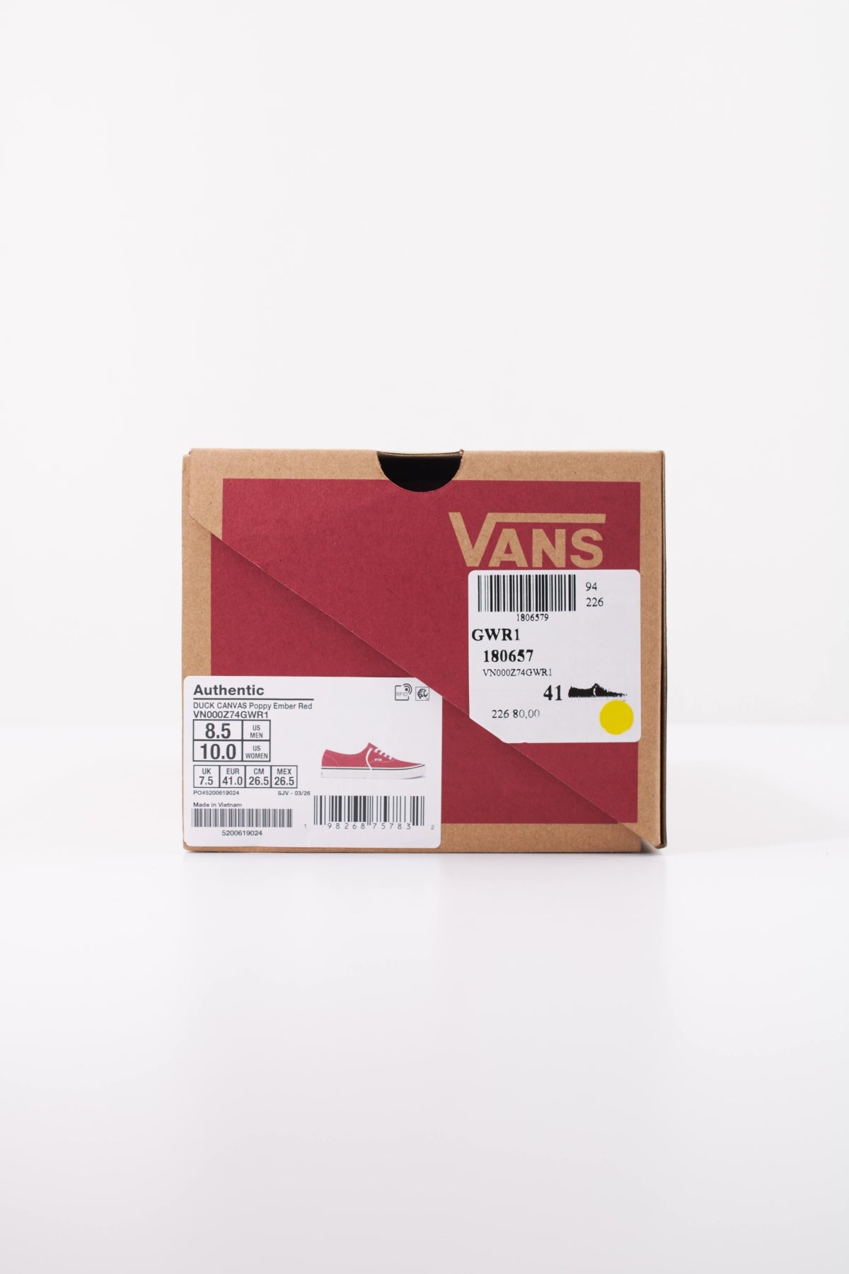 VANS AUTHENTIC en color ROJO (6)