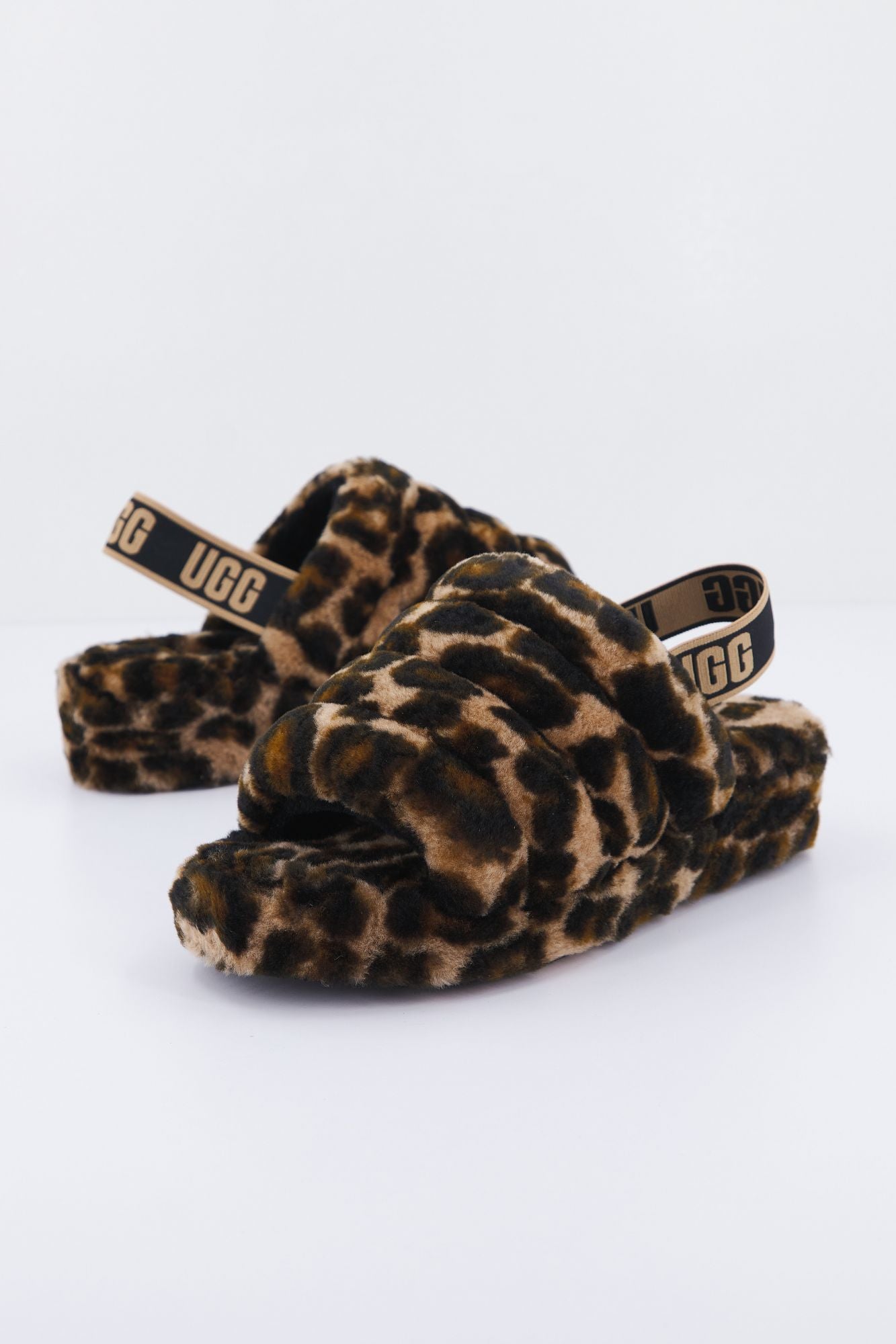 UGG W FLUFF YEAH SLIDE PANTHER en color ANIMAL PRINT (1)