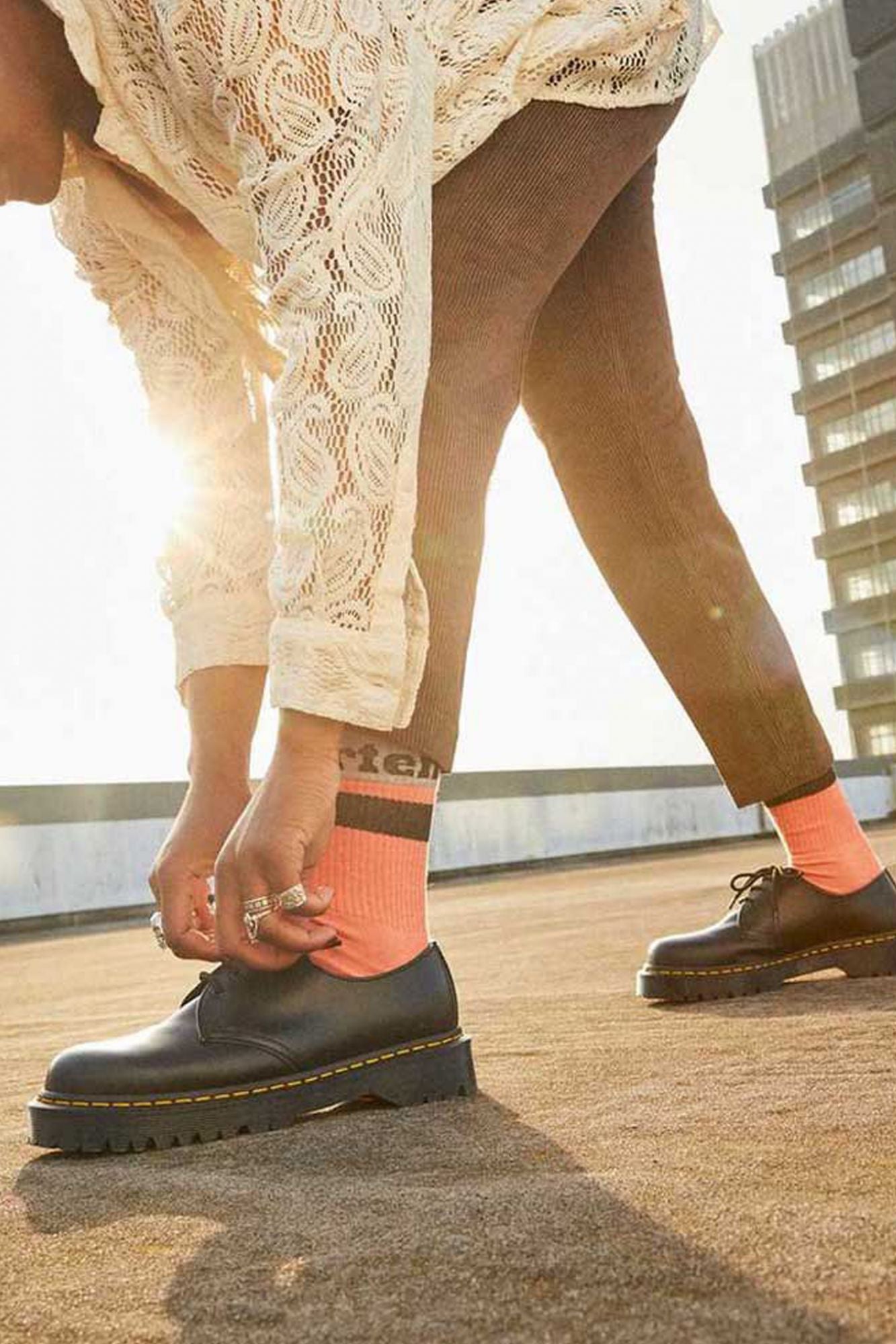 DR. MARTENS ATHLETIC LOGO SOCK en color NARANJA (4)