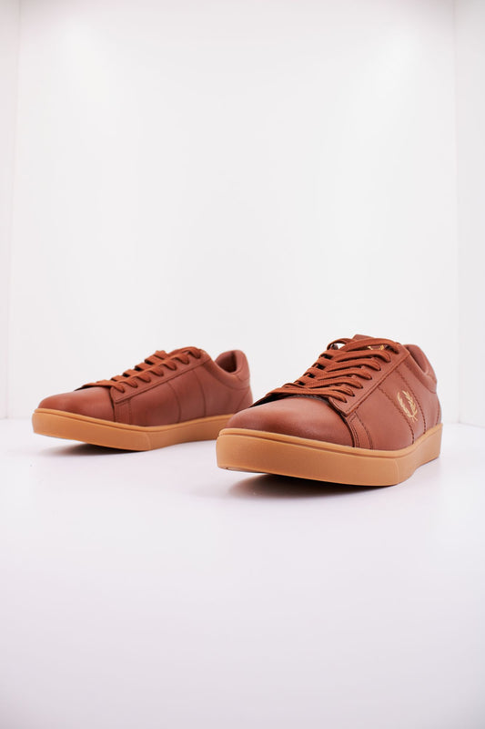 FRED PERRY SPENCER LEATHER en color MARRON (2)