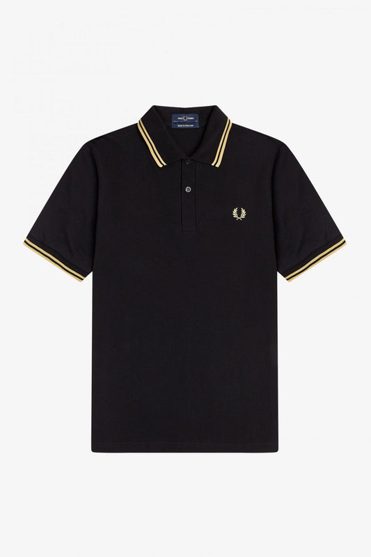 FRED PERRY TWIN TIPPED en color NEGRO (2)