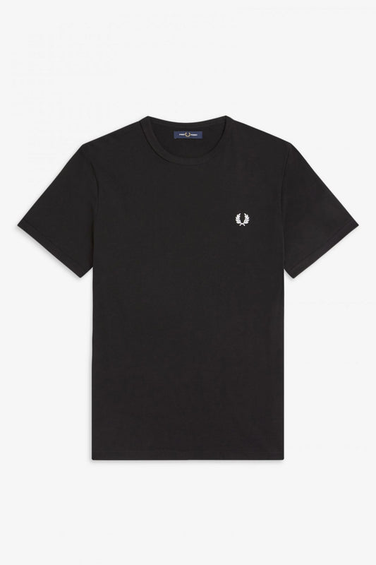 FRED PERRY RINGER T-SHIRT en color NEGRO (2)