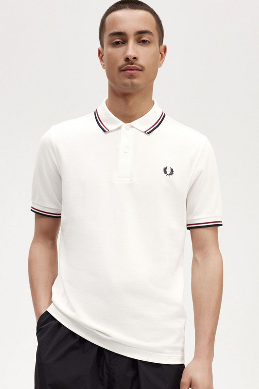 FRED PERRY TWIN TIPPED en color BLANCO (1)