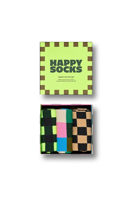 HAPPY SOCKS  3-PACK CHECK IT OUT SOCKS G en color MULTICOLOR (1)