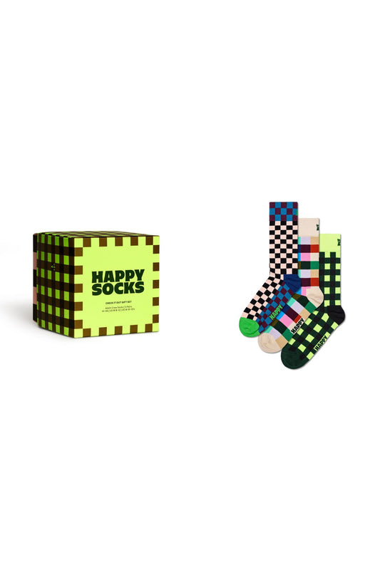 HAPPY SOCKS  3-PACK CHECK IT OUT SOCKS G en color MULTICOLOR (2)