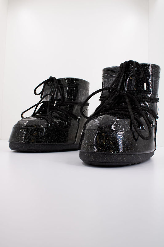 MOON BOOT MB ICON LOW GLITTER en color NEGRO (2)